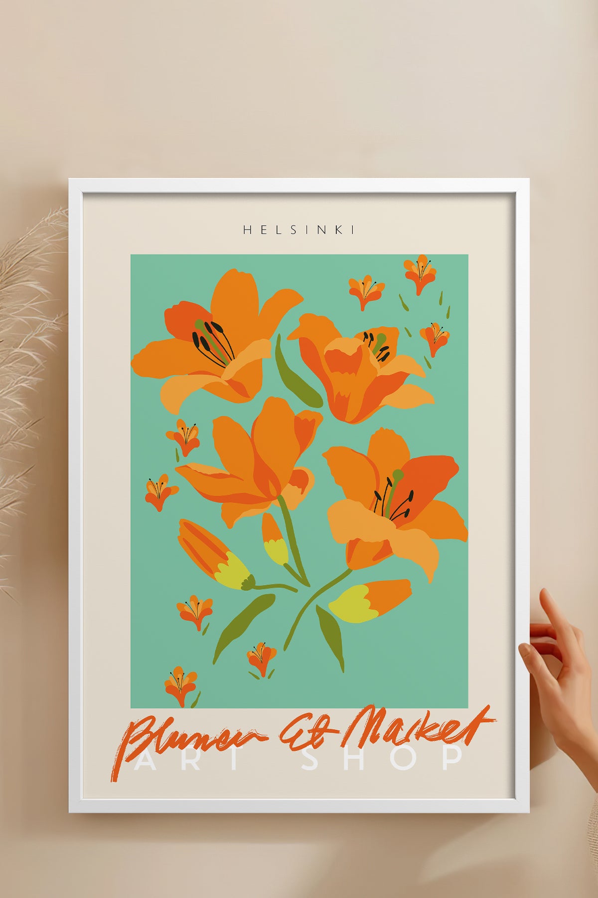 HOMEPACK Ahşap Çerçeveli Tablo Çerçeveli Poster Sanatsal Modern Duvar Dekoru ABSTRACT-43