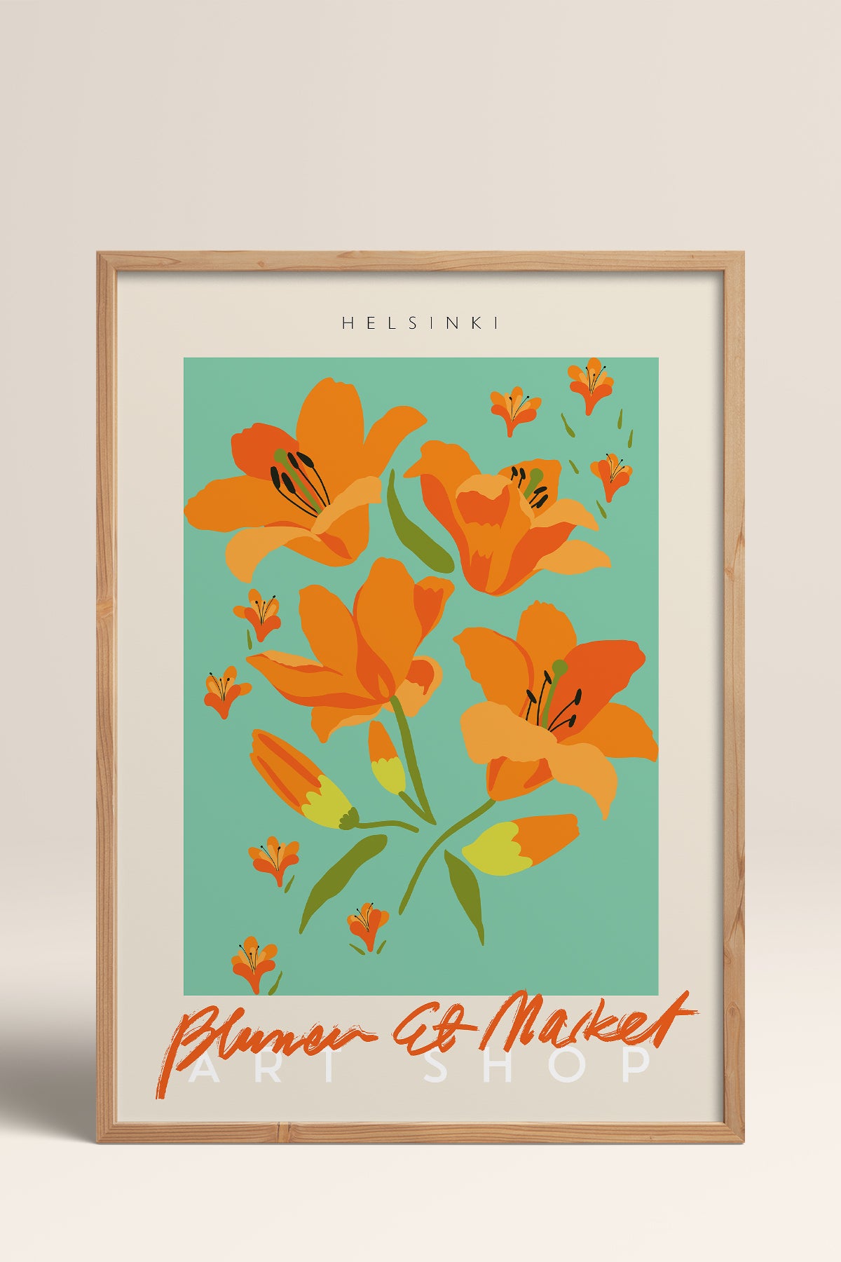 HOMEPACK Ahşap Çerçeveli Tablo Çerçeveli Poster Sanatsal Modern Duvar Dekoru ABSTRACT-43
