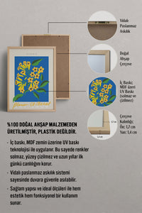 HOMEPACK Ahşap Çerçeveli Tablo Çerçeveli Poster Sanatsal Modern Duvar Dekoru ABSTRACT-45