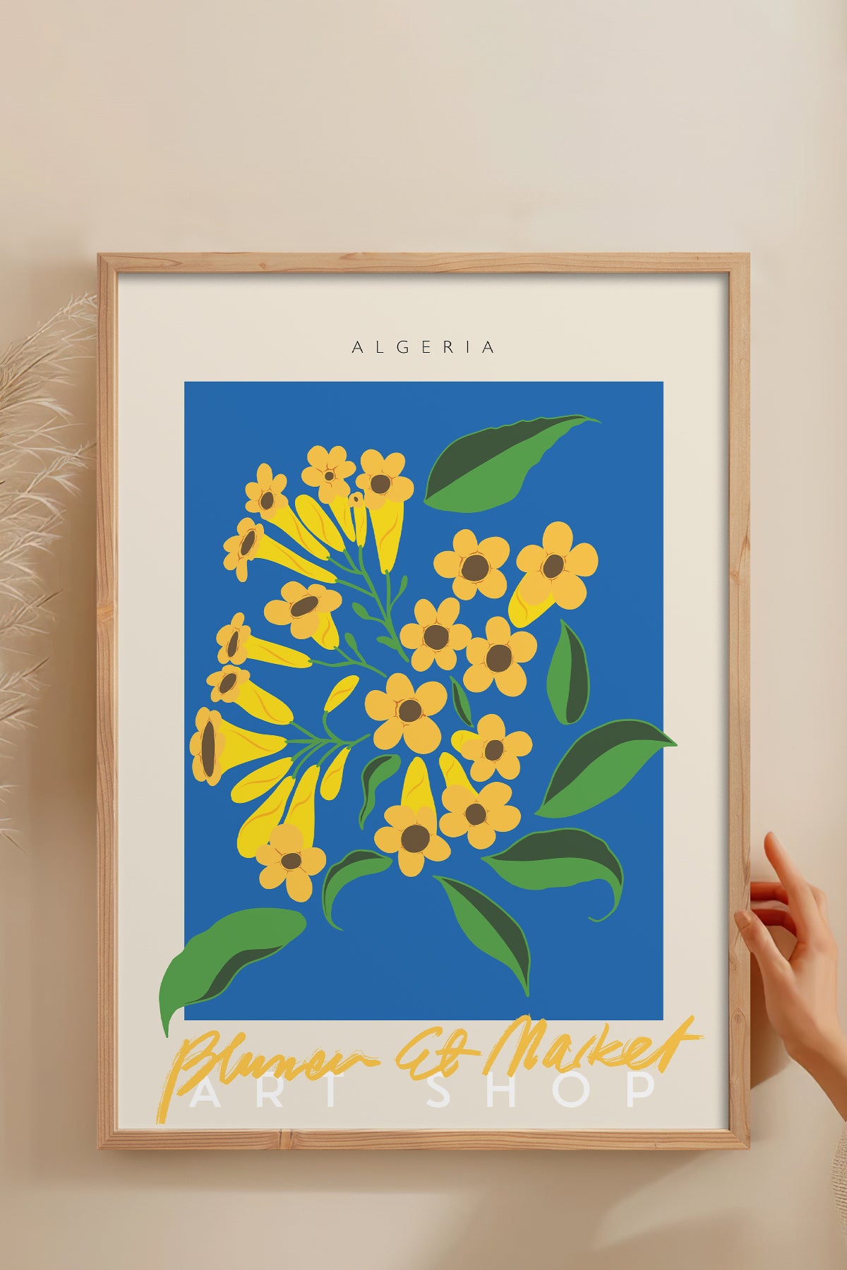HOMEPACK Ahşap Çerçeveli Tablo Çerçeveli Poster Sanatsal Modern Duvar Dekoru ABSTRACT-45