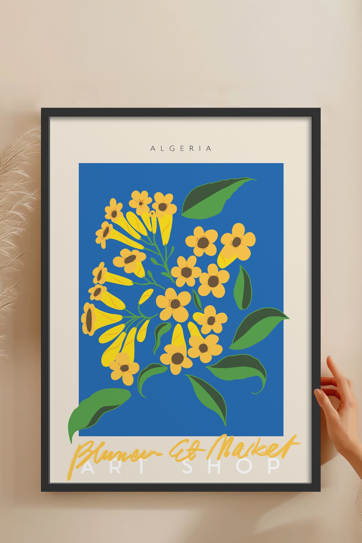HOMEPACK Ahşap Çerçeveli Tablo Çerçeveli Poster Sanatsal Modern Duvar Dekoru ABSTRACT-45