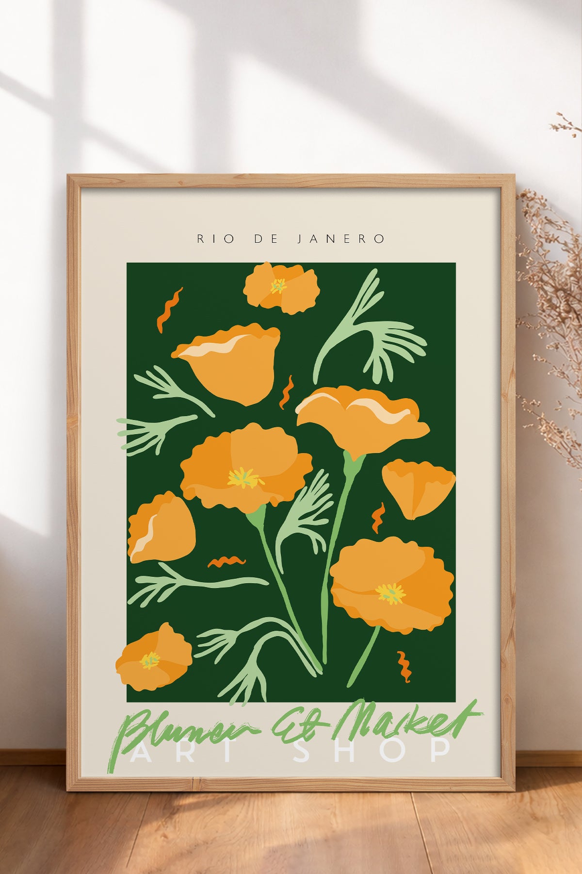HOMEPACK Ahşap Çerçeveli Tablo Çerçeveli Poster Sanatsal Modern Duvar Dekoru ABSTRACT-46
