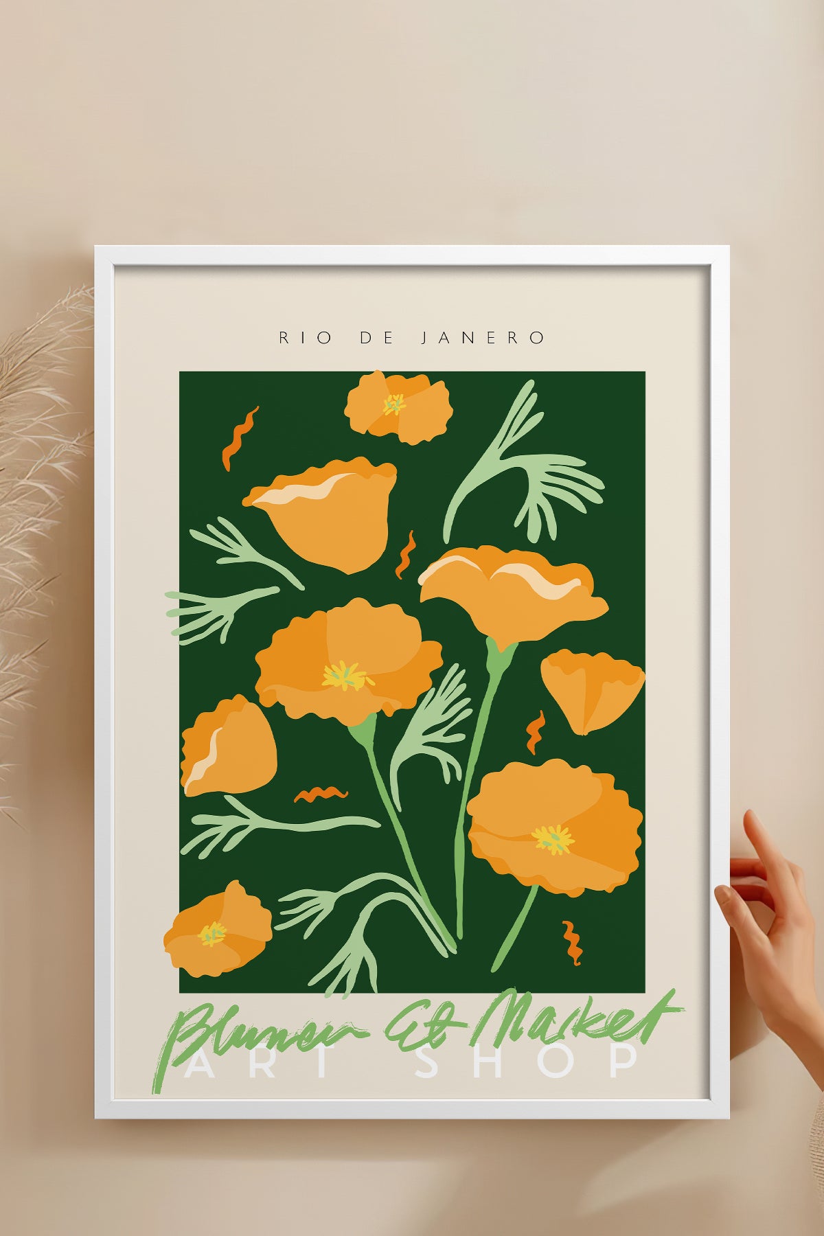 HOMEPACK Ahşap Çerçeveli Tablo Çerçeveli Poster Sanatsal Modern Duvar Dekoru ABSTRACT-46