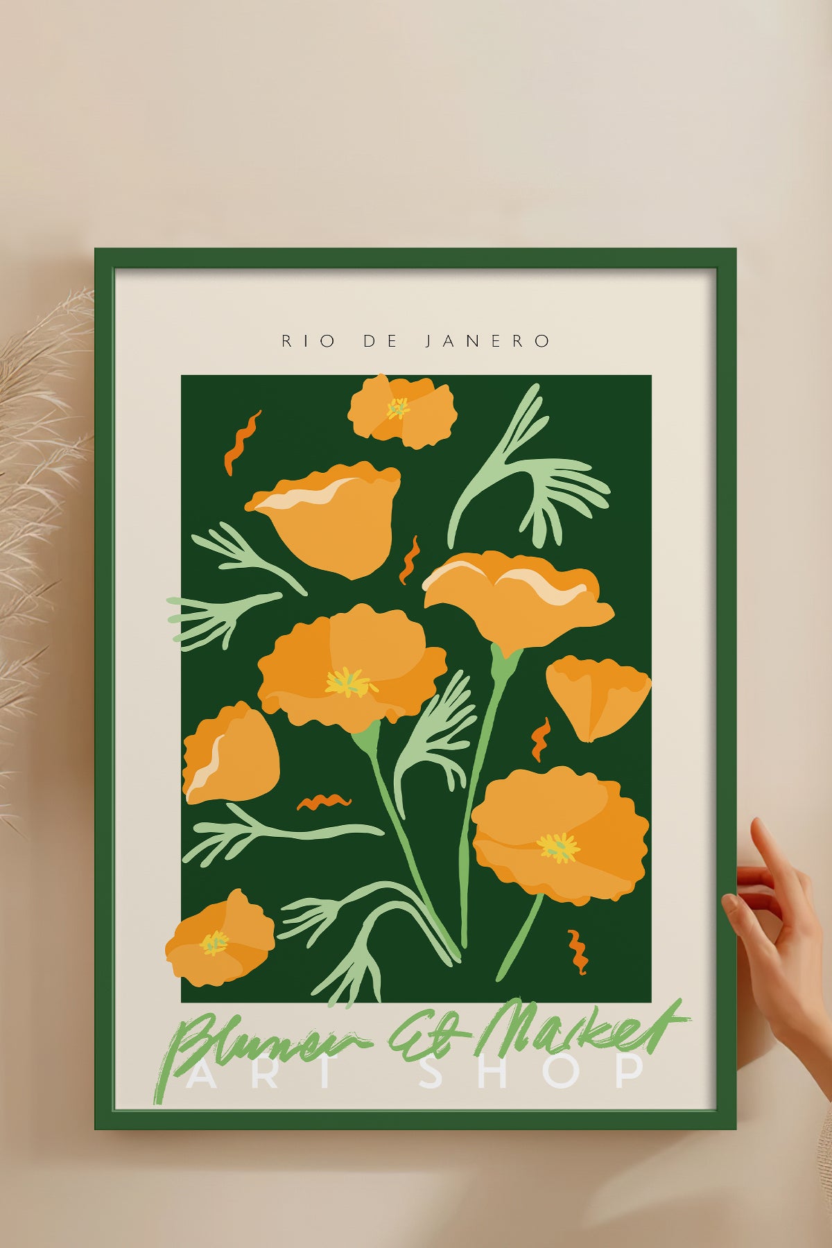 HOMEPACK Ahşap Çerçeveli Tablo Çerçeveli Poster Sanatsal Modern Duvar Dekoru ABSTRACT-46