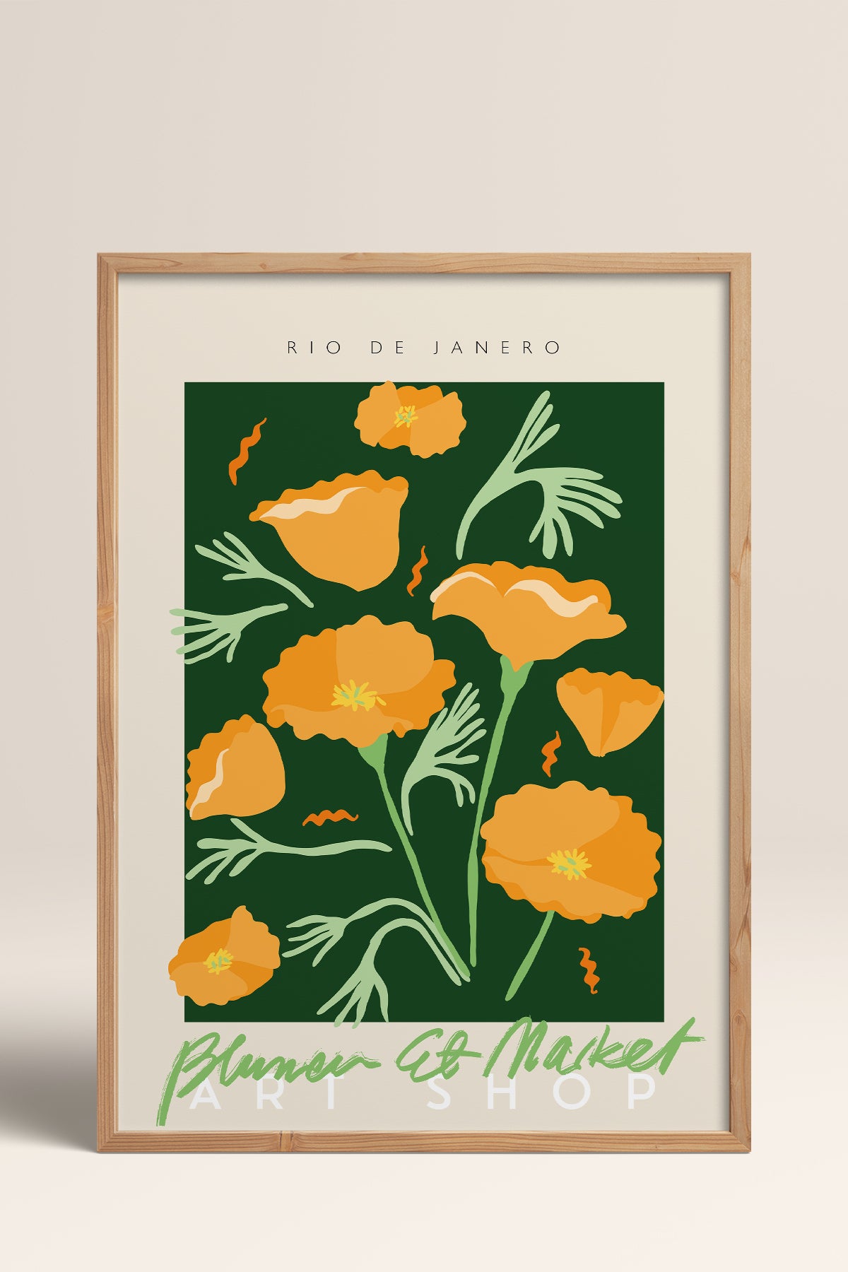 HOMEPACK Ahşap Çerçeveli Tablo Çerçeveli Poster Sanatsal Modern Duvar Dekoru ABSTRACT-46