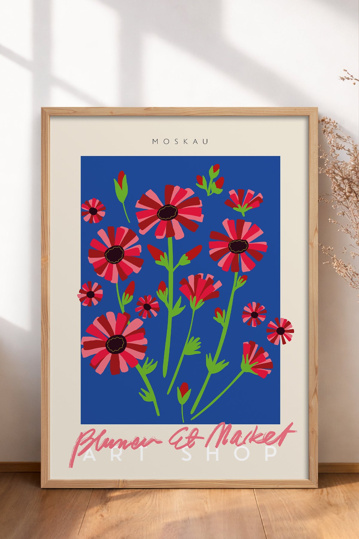 HOMEPACK Ahşap Çerçeveli Tablo Çerçeveli Poster Sanatsal Modern Duvar Dekoru ABSTRACT-47
