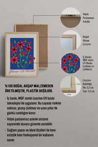 HOMEPACK Ahşap Çerçeveli Tablo Çerçeveli Poster Sanatsal Modern Duvar Dekoru ABSTRACT-47