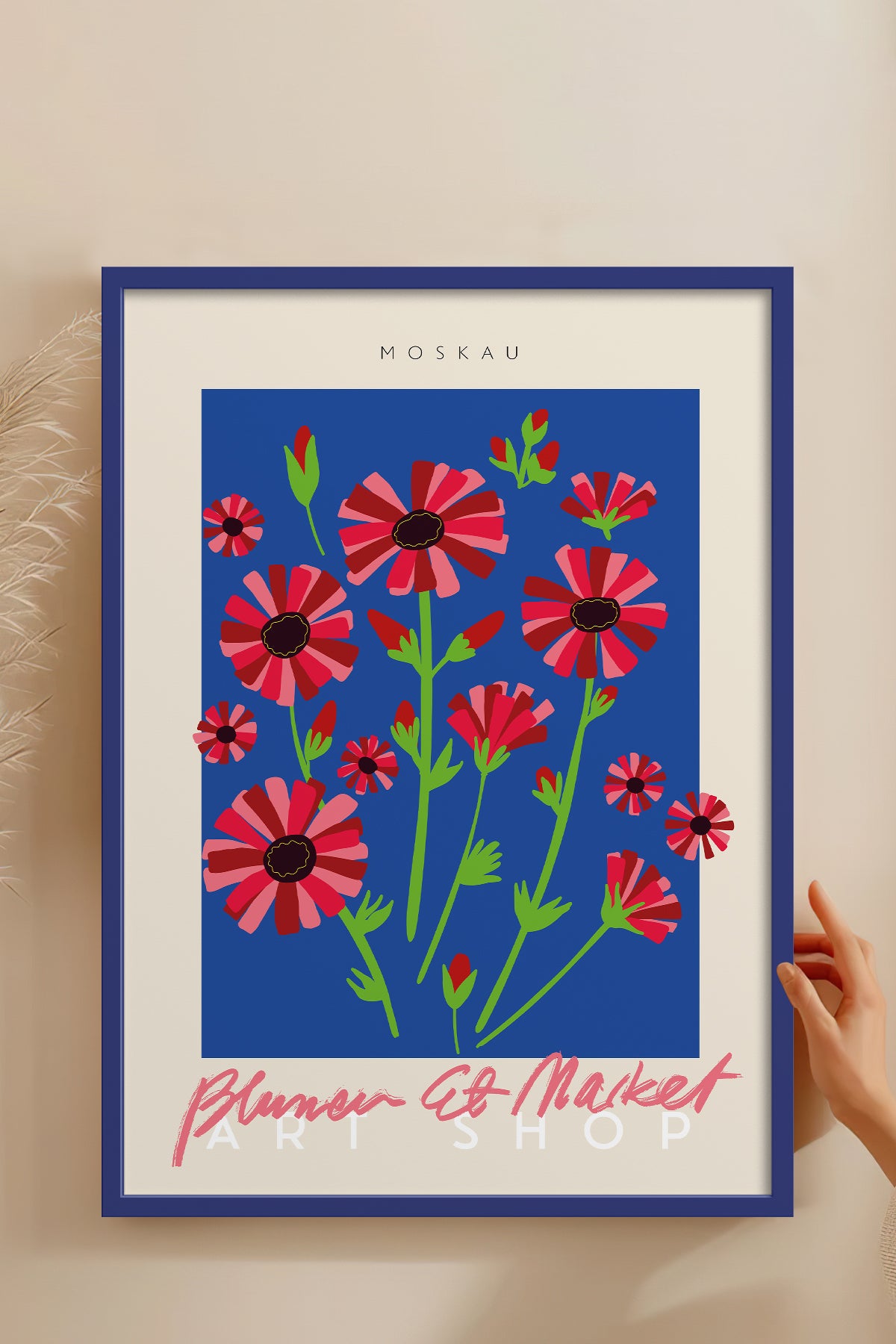 HOMEPACK Ahşap Çerçeveli Tablo Çerçeveli Poster Sanatsal Modern Duvar Dekoru ABSTRACT-47