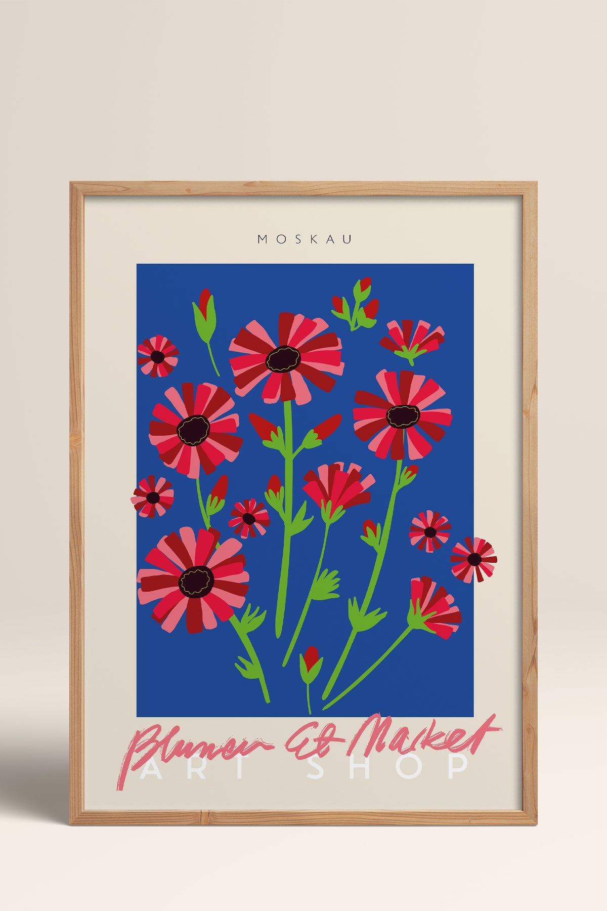 HOMEPACK Ahşap Çerçeveli Tablo Çerçeveli Poster Sanatsal Modern Duvar Dekoru ABSTRACT-47