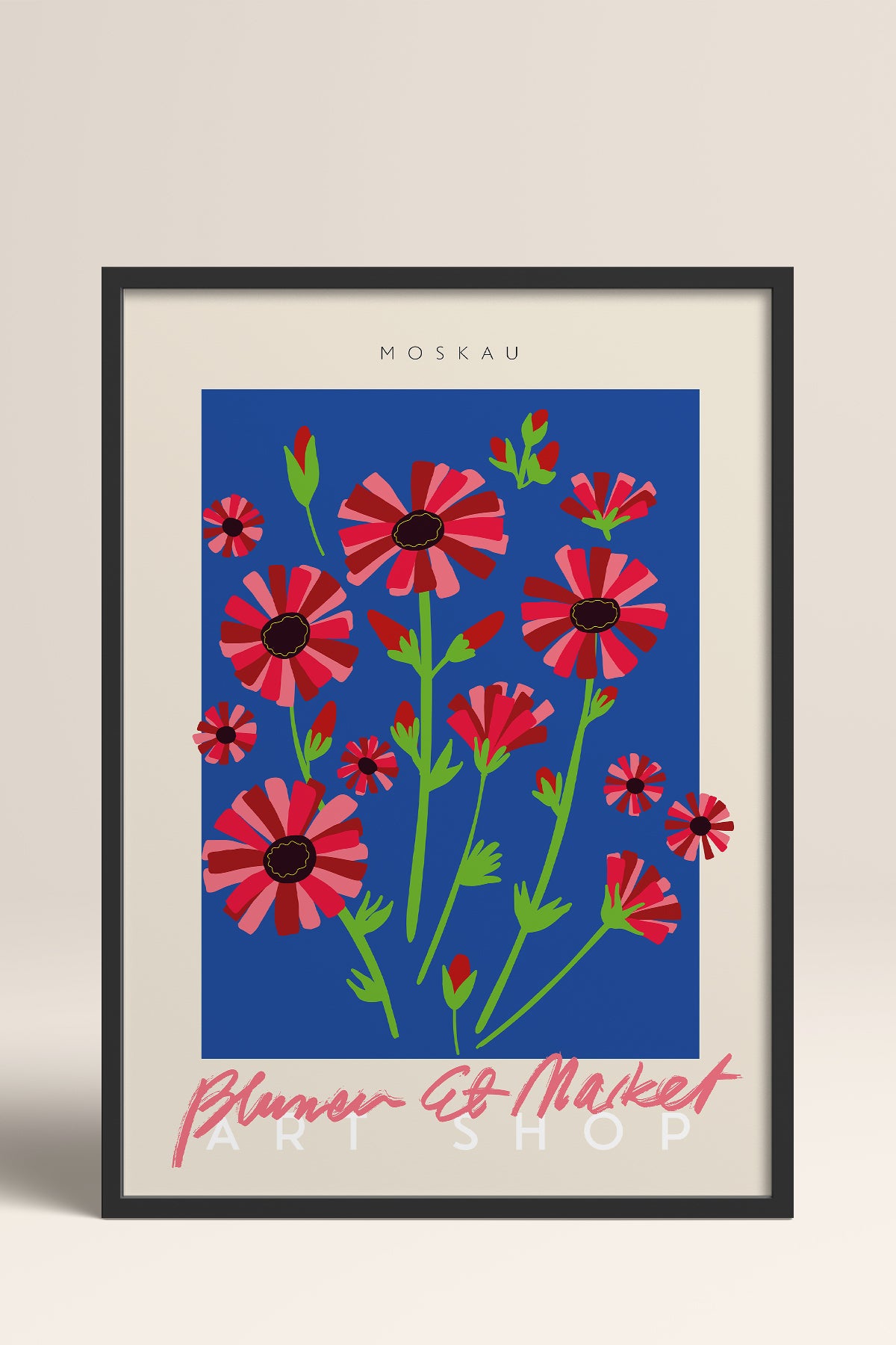 HOMEPACK Ahşap Çerçeveli Tablo Çerçeveli Poster Sanatsal Modern Duvar Dekoru ABSTRACT-47