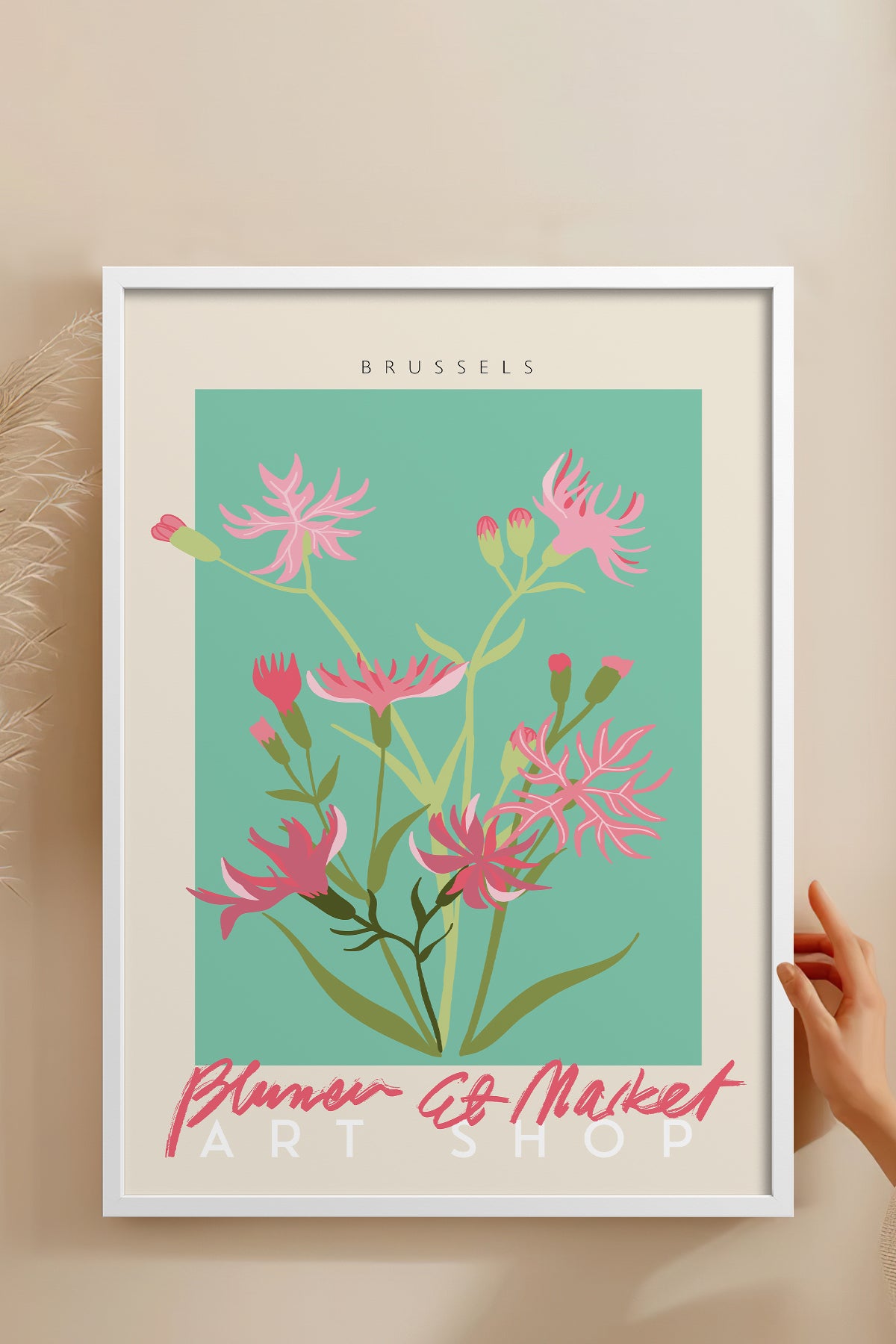 HOMEPACK Ahşap Çerçeveli Tablo Çerçeveli Poster Sanatsal Modern Duvar Dekoru ABSTRACT-48