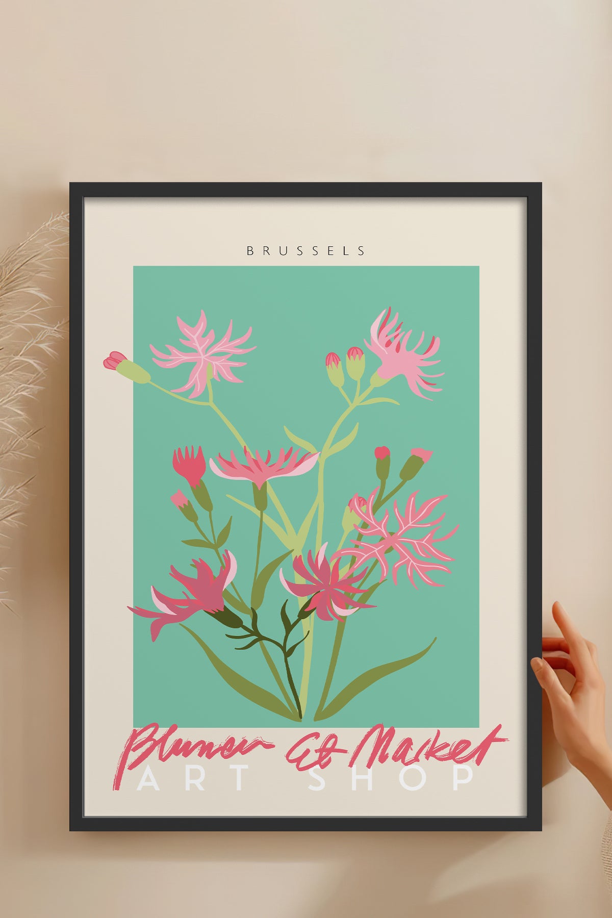 HOMEPACK Ahşap Çerçeveli Tablo Çerçeveli Poster Sanatsal Modern Duvar Dekoru ABSTRACT-48