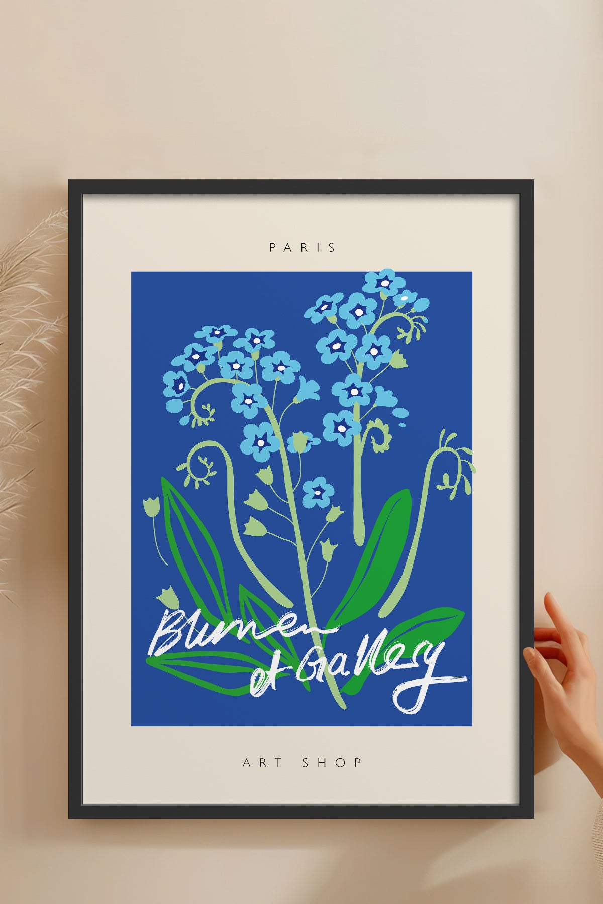 HOMEPACK Ahşap Çerçeveli Tablo Çerçeveli Poster Sanatsal Modern Duvar Dekoru ABSTRACT-51