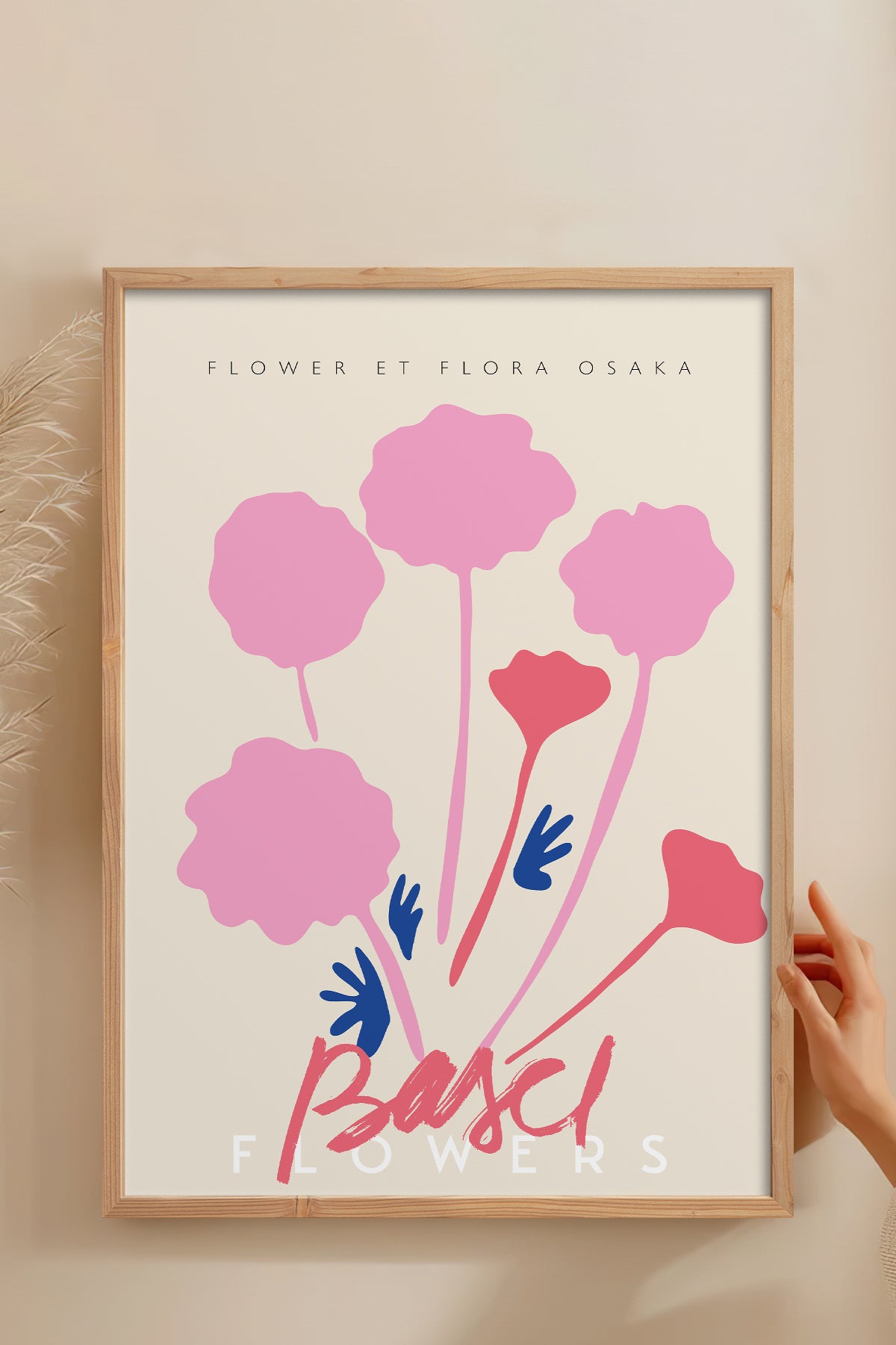 HOMEPACK Ahşap Çerçeveli Tablo Çerçeveli Poster Sanatsal Modern Duvar Dekoru ABSTRACT-58