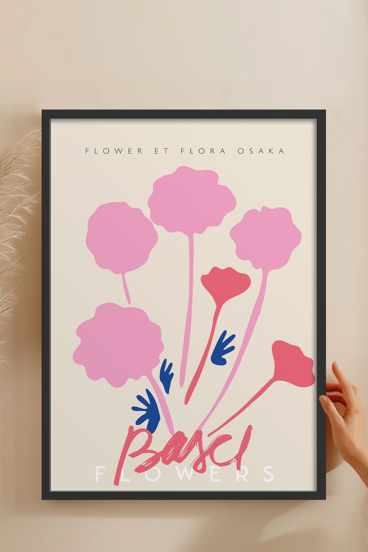 HOMEPACK Ahşap Çerçeveli Tablo Çerçeveli Poster Sanatsal Modern Duvar Dekoru ABSTRACT-58
