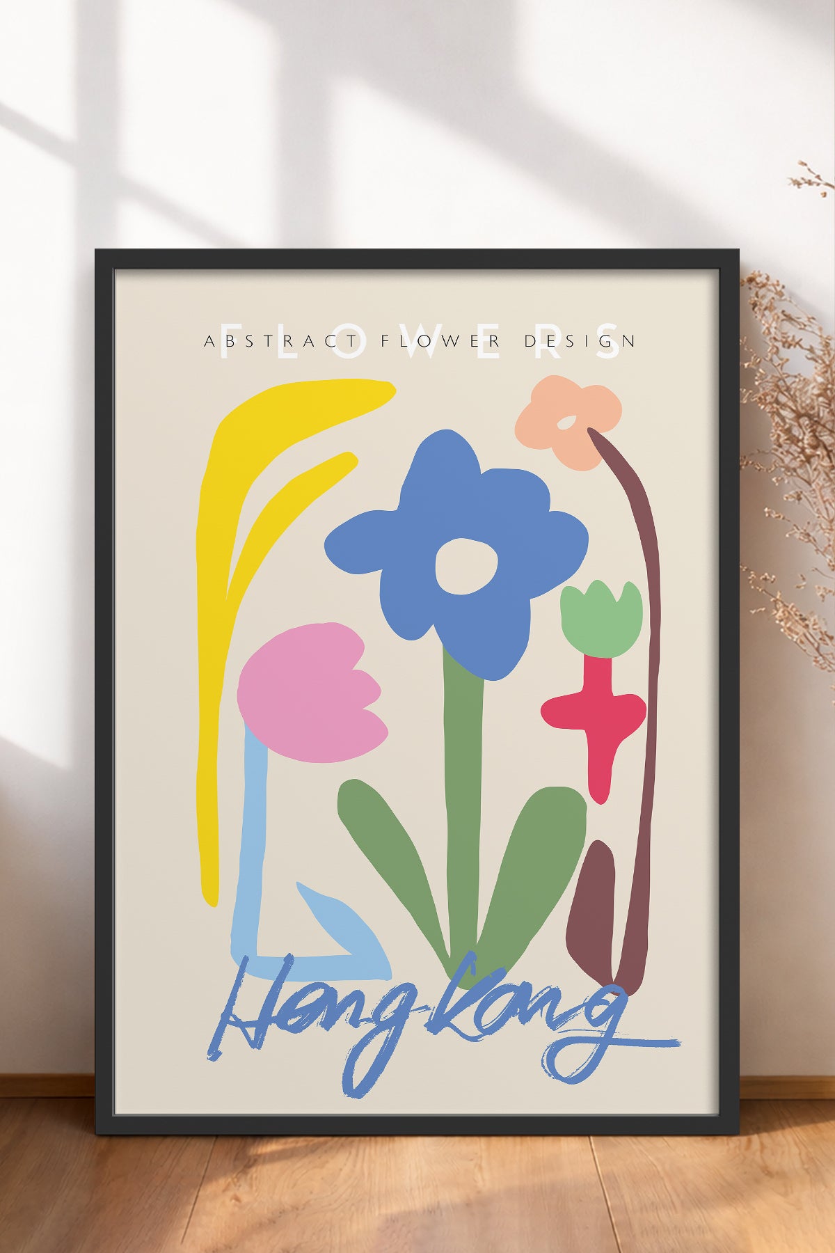 HOMEPACK Ahşap Çerçeveli Tablo Çerçeveli Poster Sanatsal Modern Duvar Dekoru ABSTRACT-61