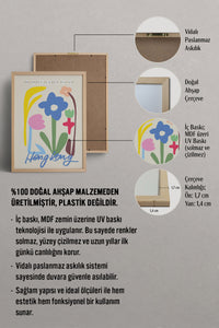 HOMEPACK Ahşap Çerçeveli Tablo Çerçeveli Poster Sanatsal Modern Duvar Dekoru ABSTRACT-61
