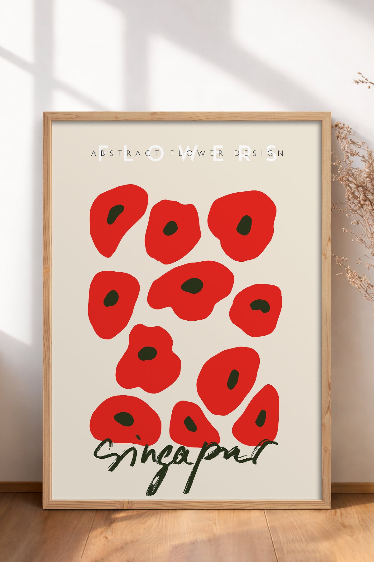 HOMEPACK Ahşap Çerçeveli Tablo Çerçeveli Poster Sanatsal Modern Duvar Dekoru ABSTRACT-71