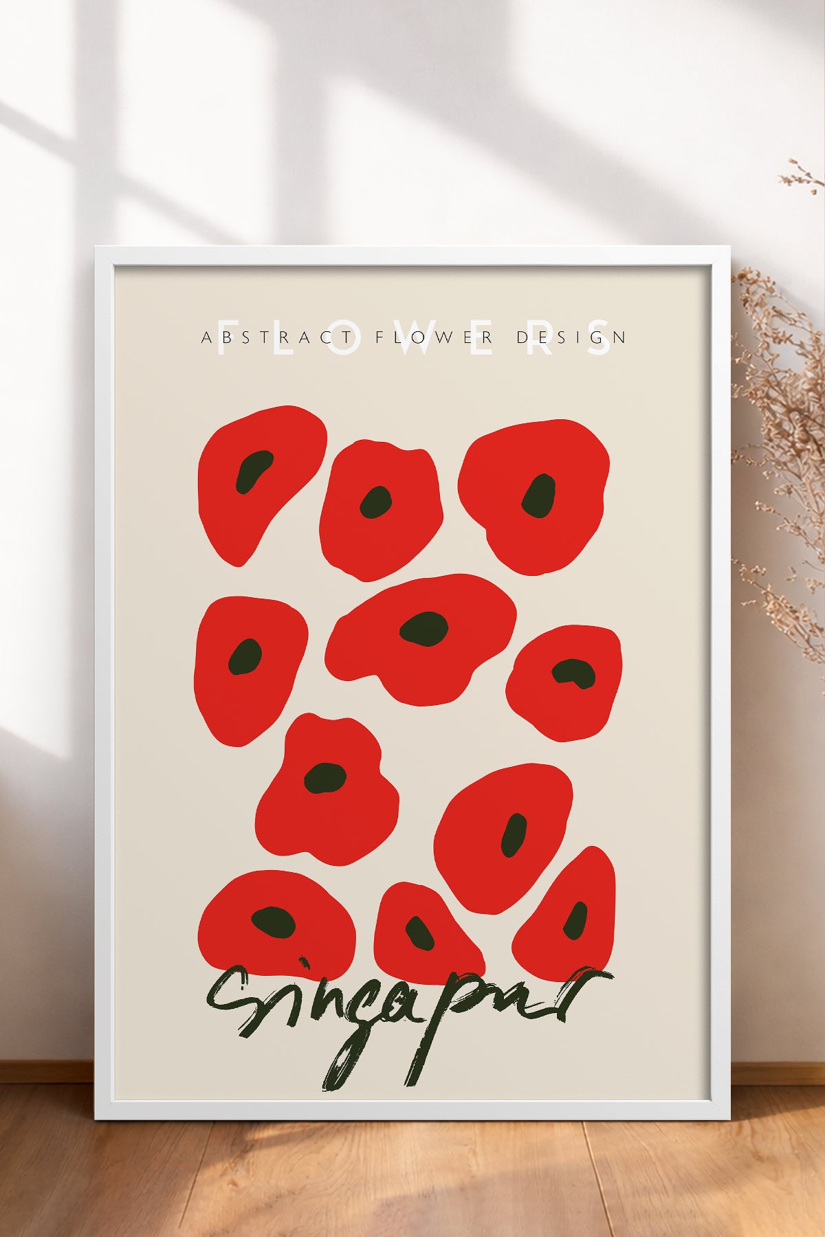 HOMEPACK Ahşap Çerçeveli Tablo Çerçeveli Poster Sanatsal Modern Duvar Dekoru ABSTRACT-71