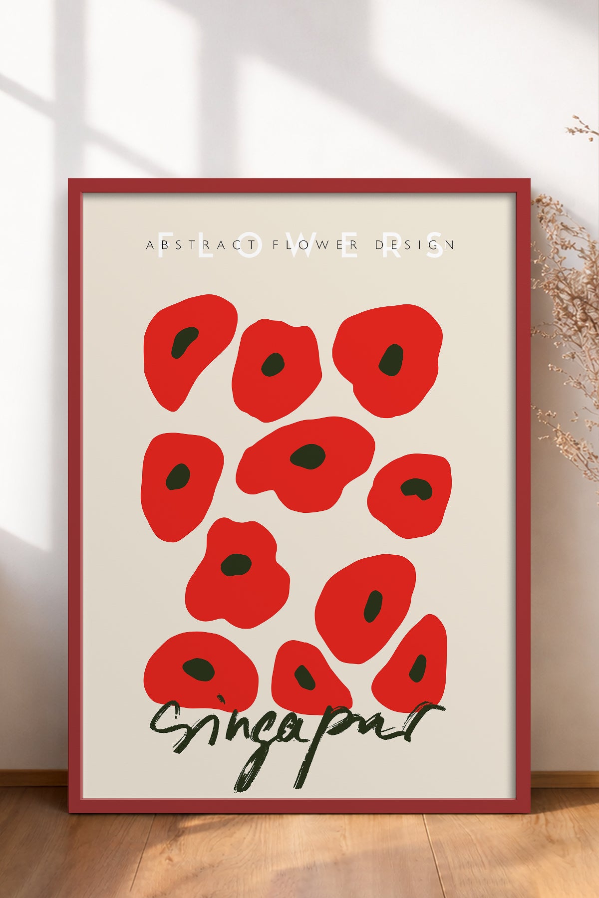 HOMEPACK Ahşap Çerçeveli Tablo Çerçeveli Poster Sanatsal Modern Duvar Dekoru ABSTRACT-71