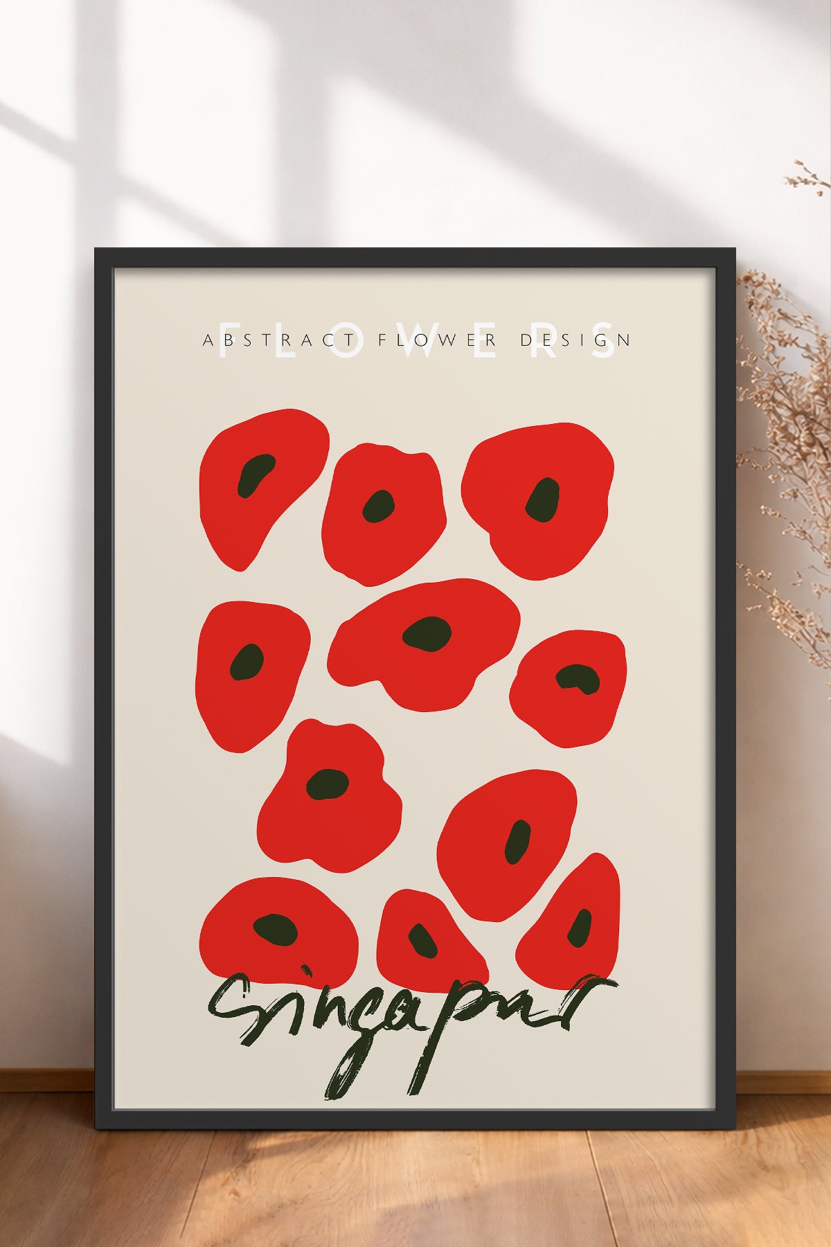 HOMEPACK Ahşap Çerçeveli Tablo Çerçeveli Poster Sanatsal Modern Duvar Dekoru ABSTRACT-71