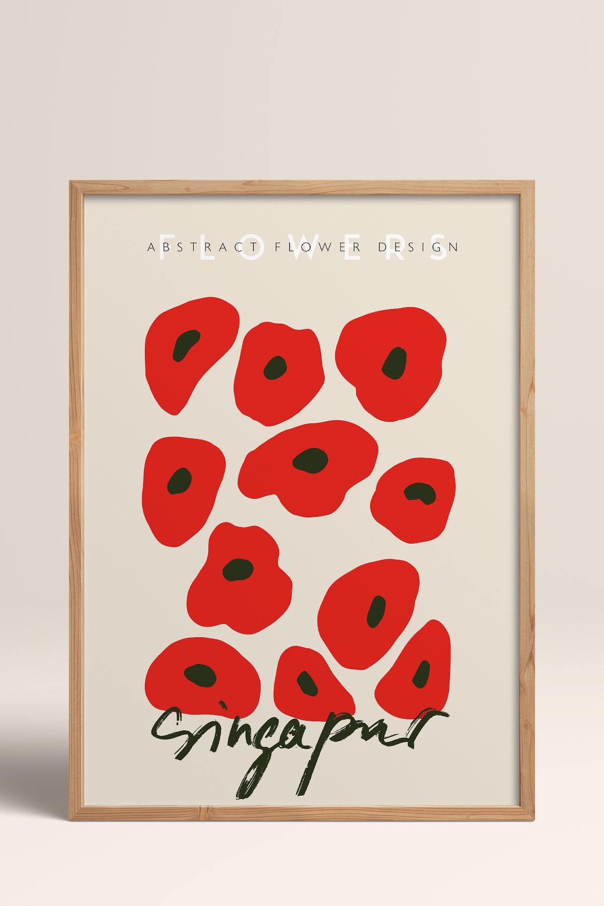 HOMEPACK Ahşap Çerçeveli Tablo Çerçeveli Poster Sanatsal Modern Duvar Dekoru ABSTRACT-71