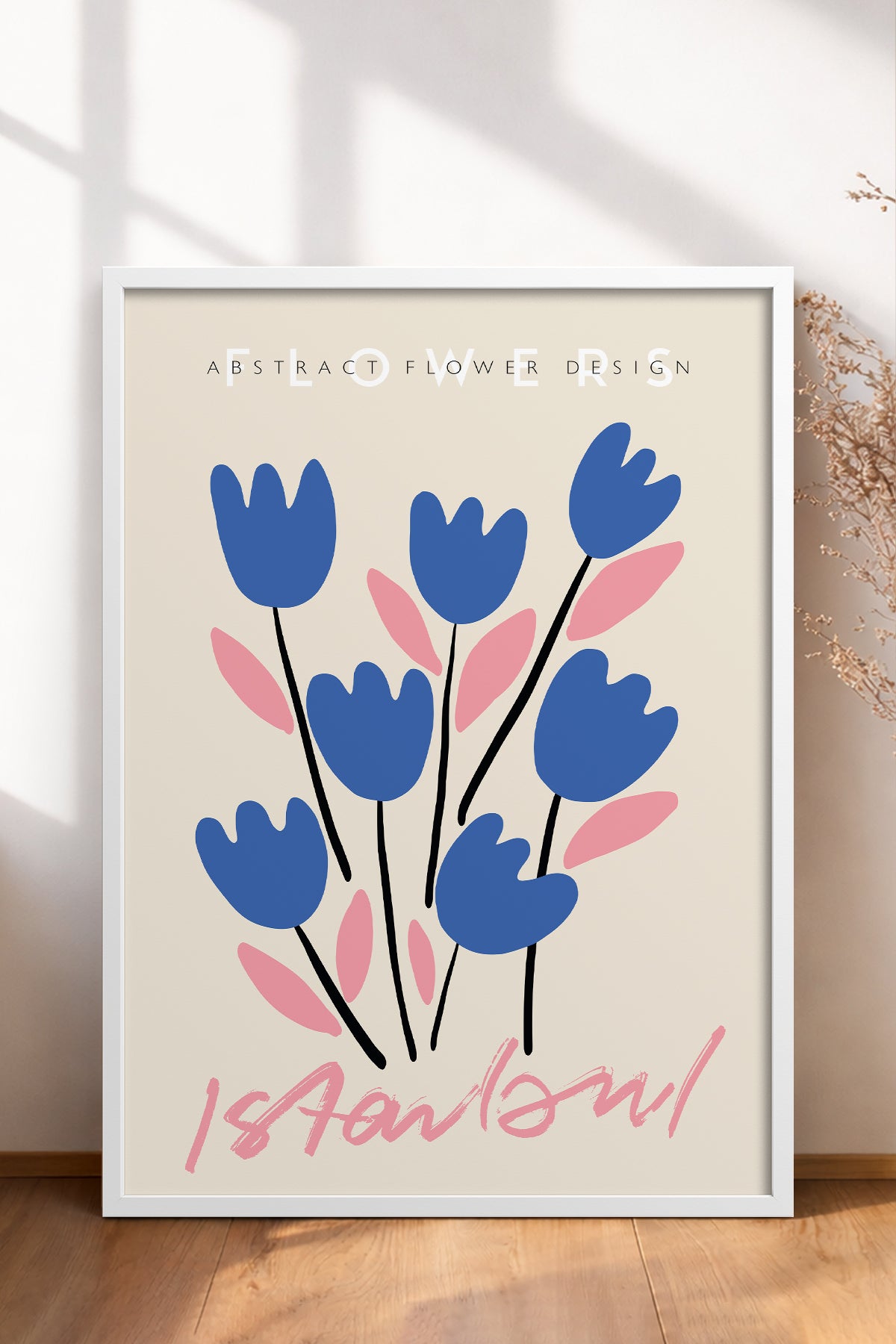 HOMEPACK Ahşap Çerçeveli Tablo Çerçeveli Poster Sanatsal Modern Duvar Dekoru ABSTRACT-72