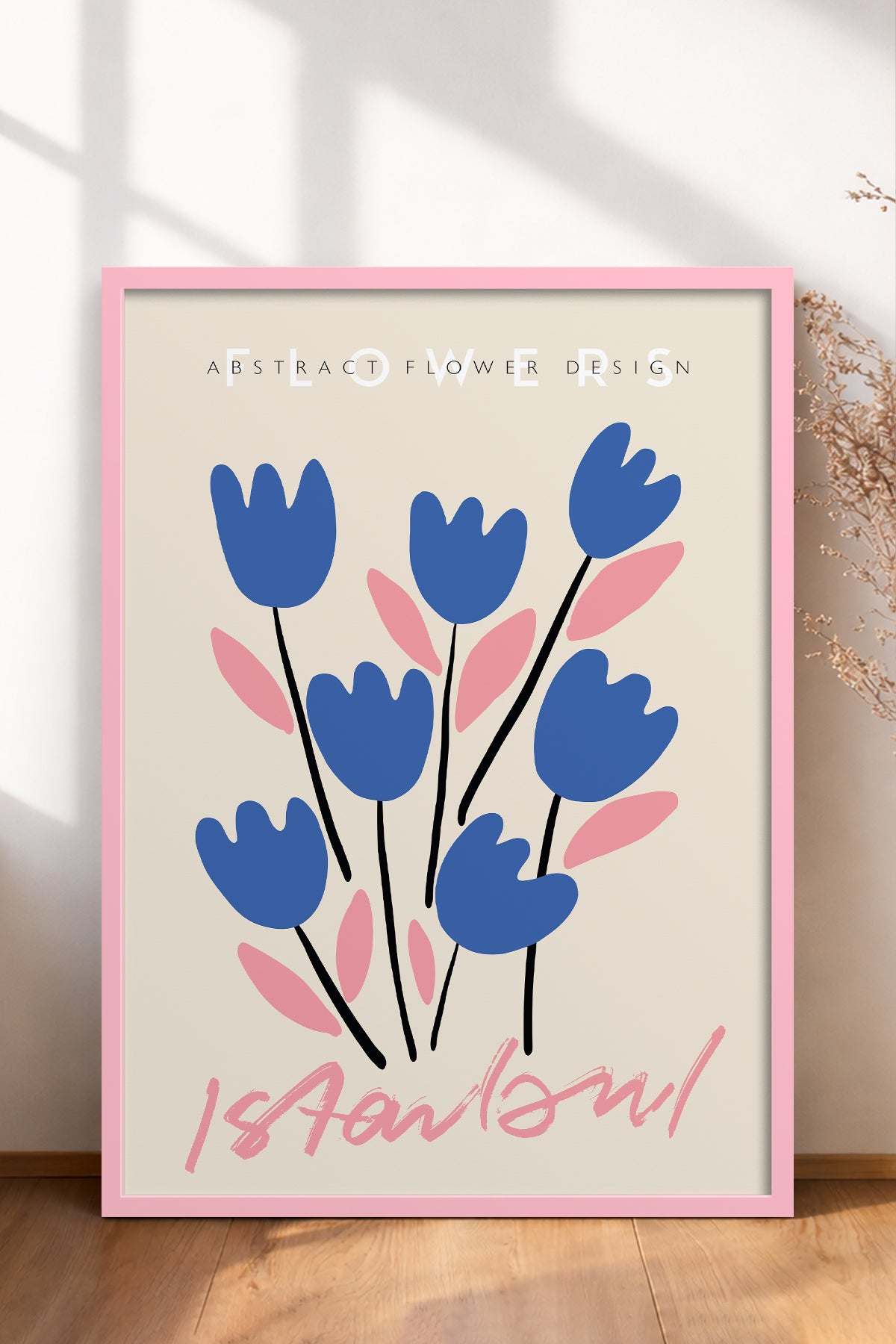 HOMEPACK Ahşap Çerçeveli Tablo Çerçeveli Poster Sanatsal Modern Duvar Dekoru ABSTRACT-72