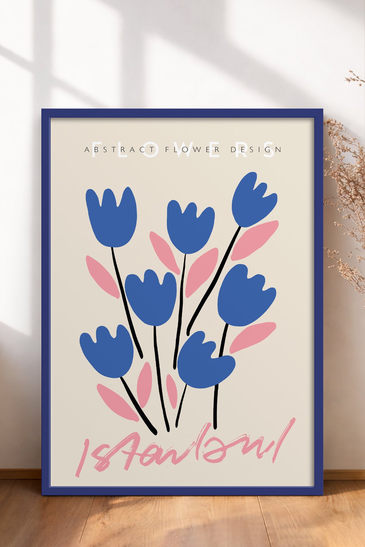 HOMEPACK Ahşap Çerçeveli Tablo Çerçeveli Poster Sanatsal Modern Duvar Dekoru ABSTRACT-72
