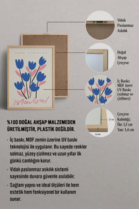 HOMEPACK Ahşap Çerçeveli Tablo Çerçeveli Poster Sanatsal Modern Duvar Dekoru ABSTRACT-72
