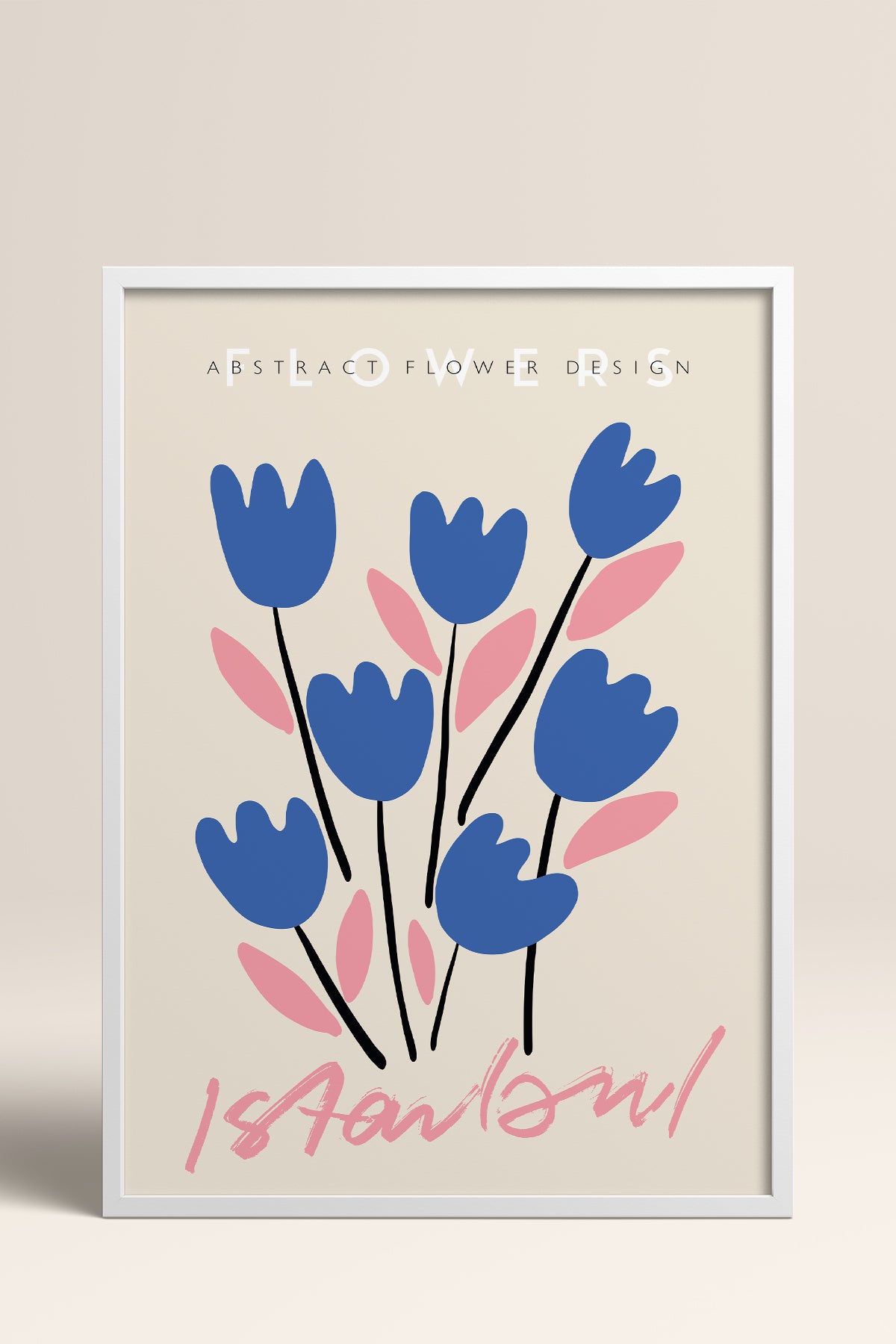 HOMEPACK Ahşap Çerçeveli Tablo Çerçeveli Poster Sanatsal Modern Duvar Dekoru ABSTRACT-72