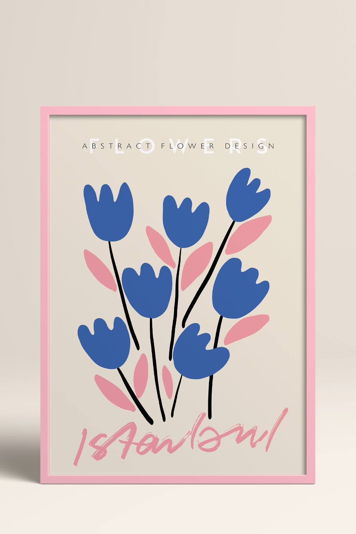 HOMEPACK Ahşap Çerçeveli Tablo Çerçeveli Poster Sanatsal Modern Duvar Dekoru ABSTRACT-72