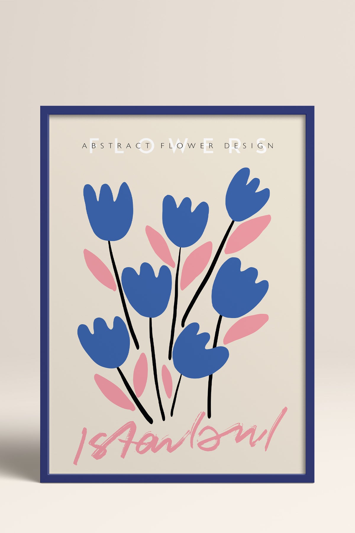 HOMEPACK Ahşap Çerçeveli Tablo Çerçeveli Poster Sanatsal Modern Duvar Dekoru ABSTRACT-72