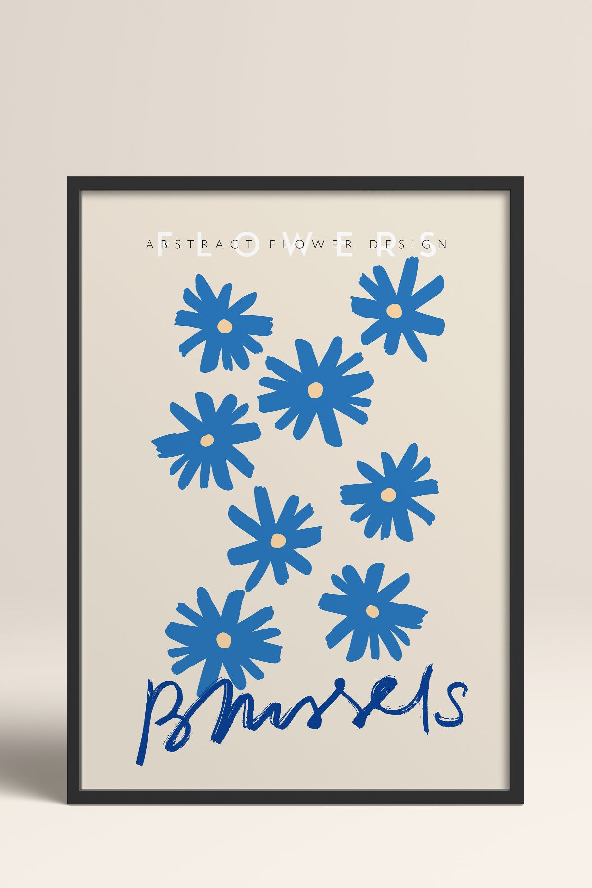 HOMEPACK Ahşap Çerçeveli Tablo Çerçeveli Poster Sanatsal Modern Duvar Dekoru ABSTRACT-75