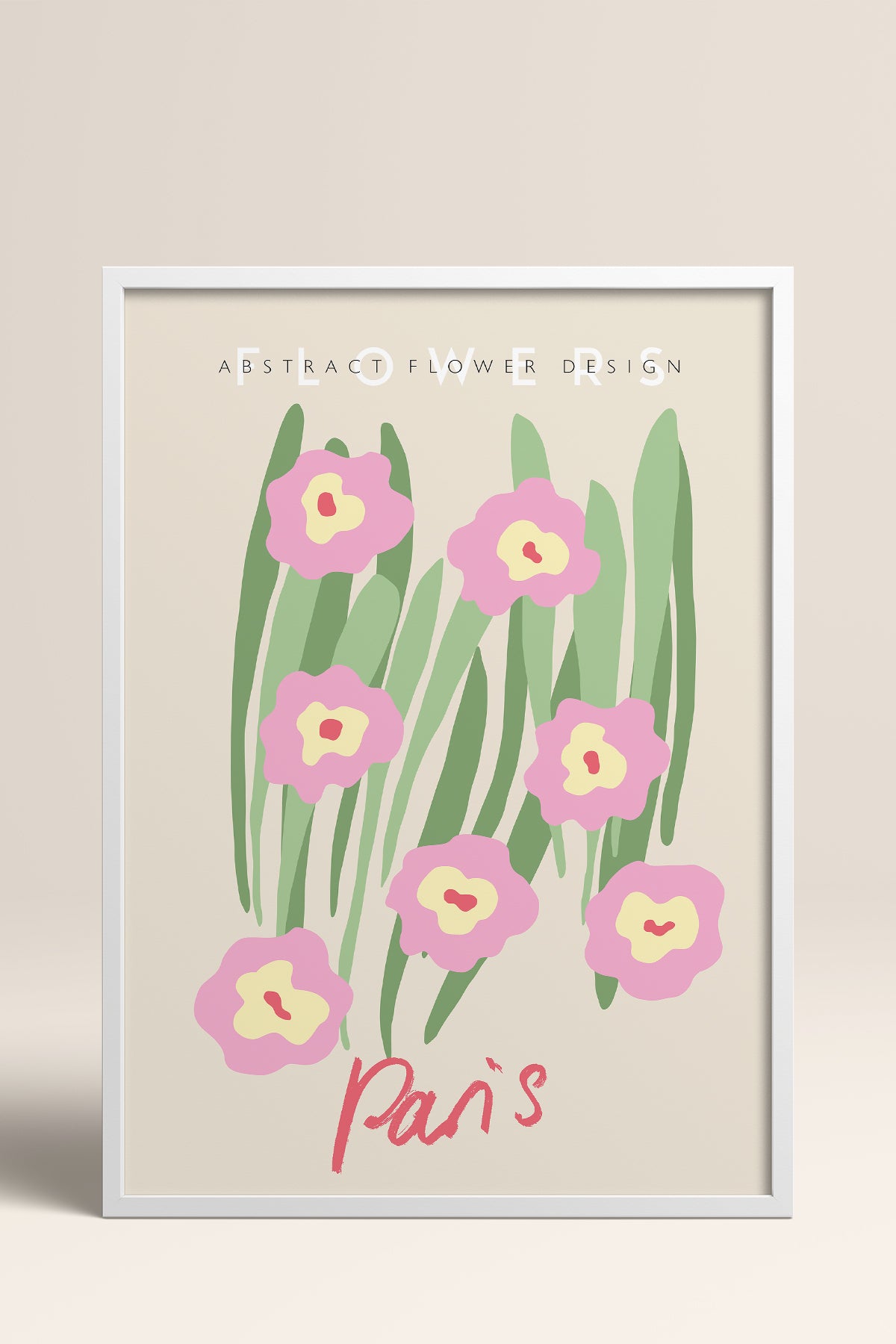 HOMEPACK Ahşap Çerçeveli Tablo Çerçeveli Poster Sanatsal Modern Duvar Dekoru ABSTRACT-76