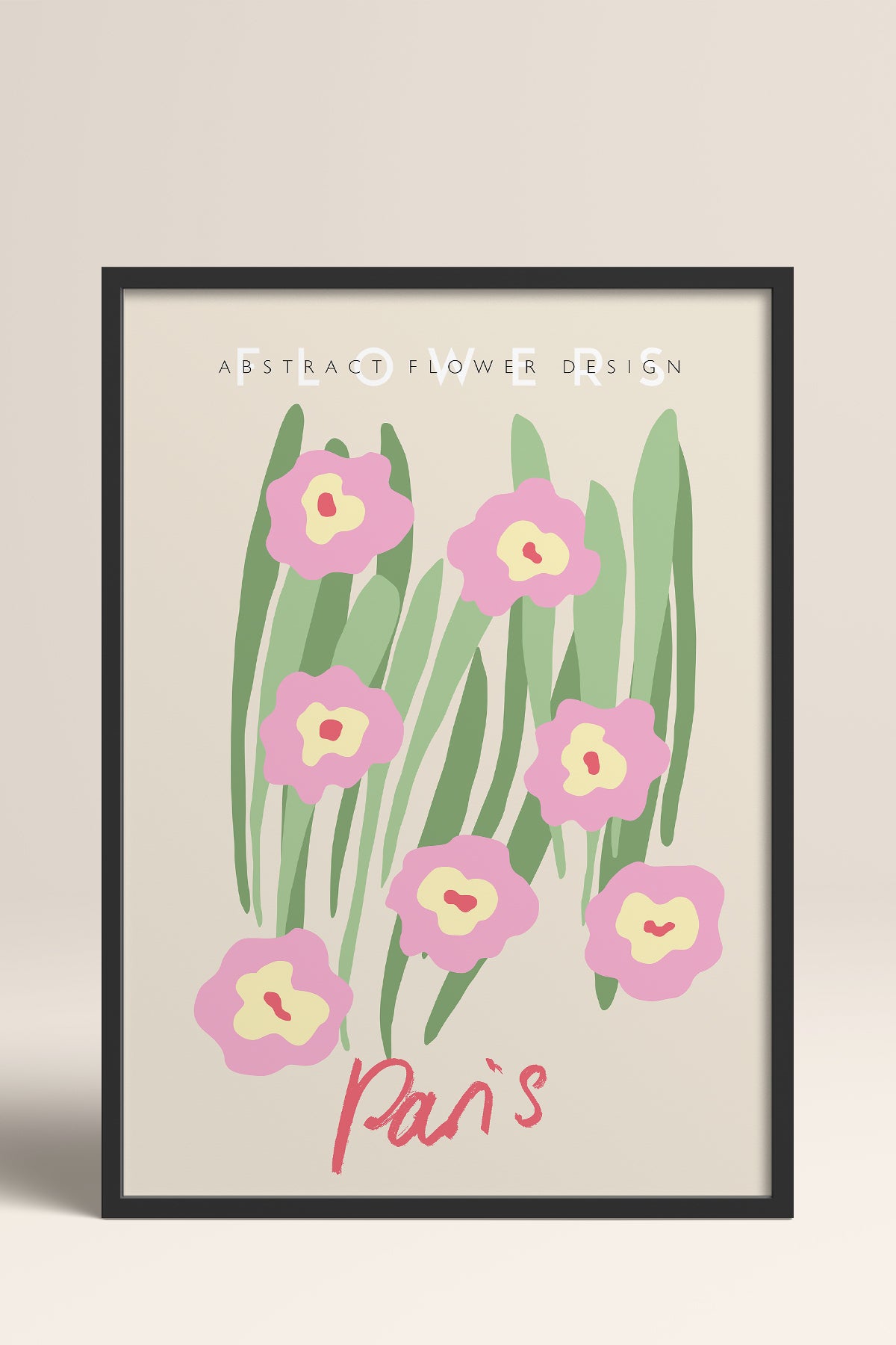 HOMEPACK Ahşap Çerçeveli Tablo Çerçeveli Poster Sanatsal Modern Duvar Dekoru ABSTRACT-76