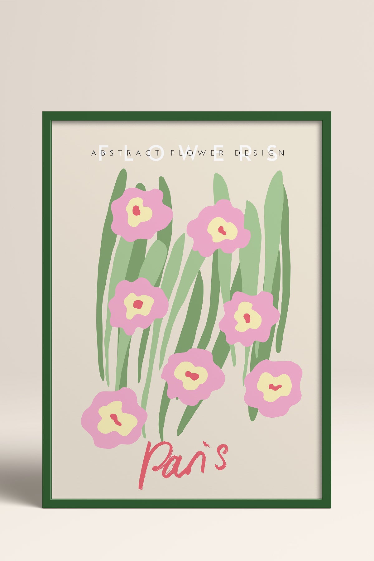 HOMEPACK Ahşap Çerçeveli Tablo Çerçeveli Poster Sanatsal Modern Duvar Dekoru ABSTRACT-76