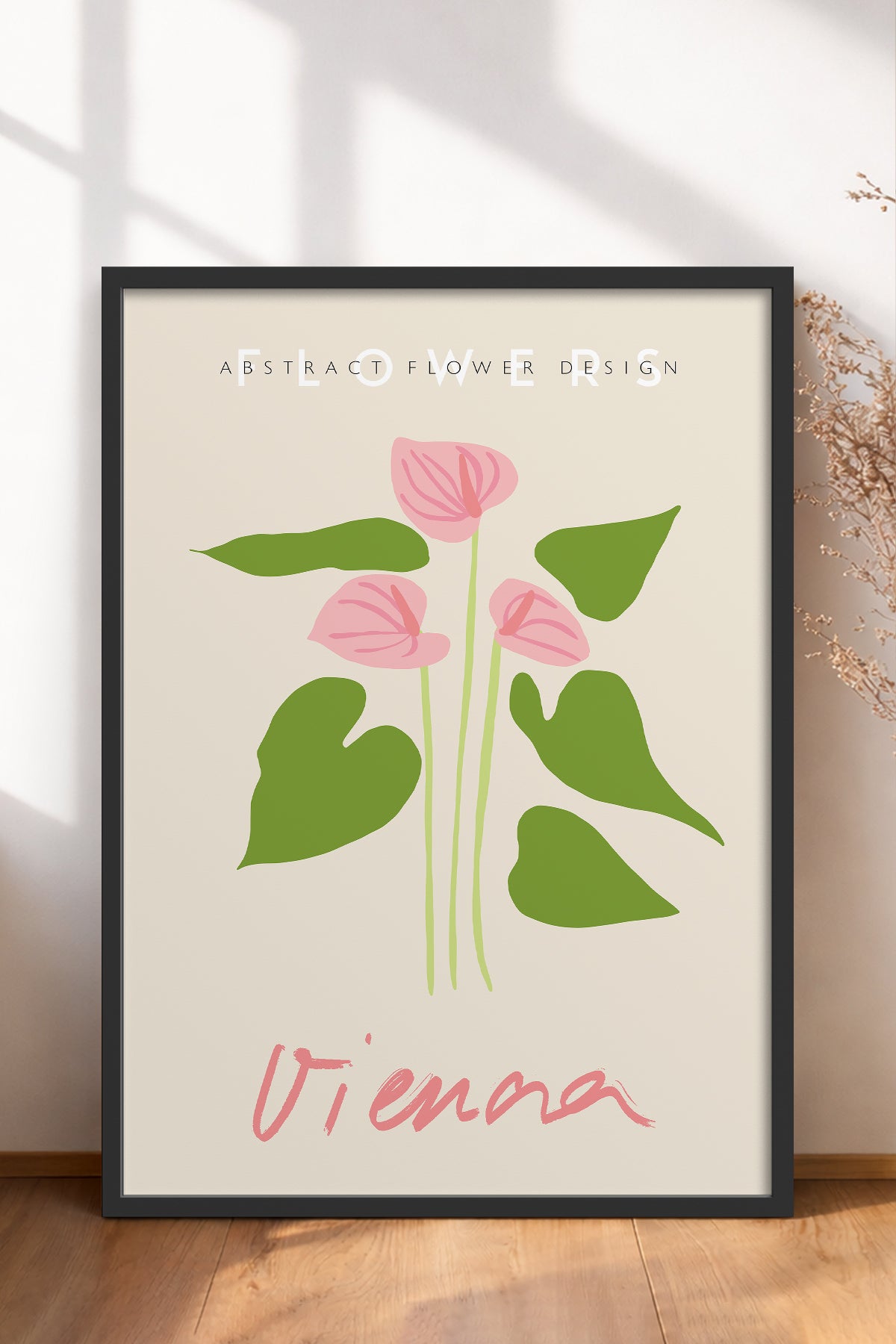 HOMEPACK Ahşap Çerçeveli Tablo Çerçeveli Poster Sanatsal Modern Duvar Dekoru ABSTRACT-77