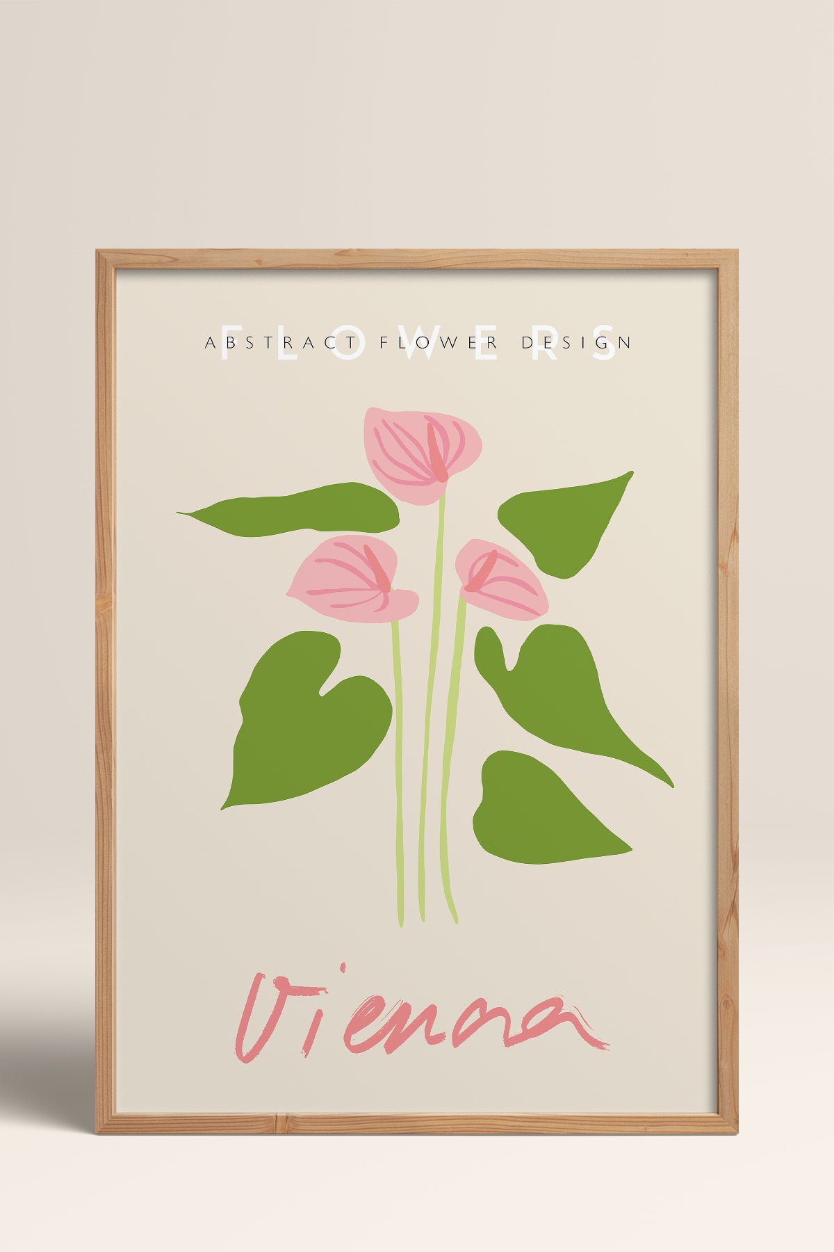 HOMEPACK Ahşap Çerçeveli Tablo Çerçeveli Poster Sanatsal Modern Duvar Dekoru ABSTRACT-77