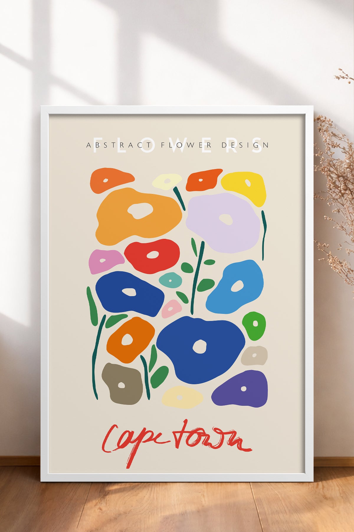 HOMEPACK Ahşap Çerçeveli Tablo Çerçeveli Poster Sanatsal Modern Duvar Dekoru ABSTRACT-79
