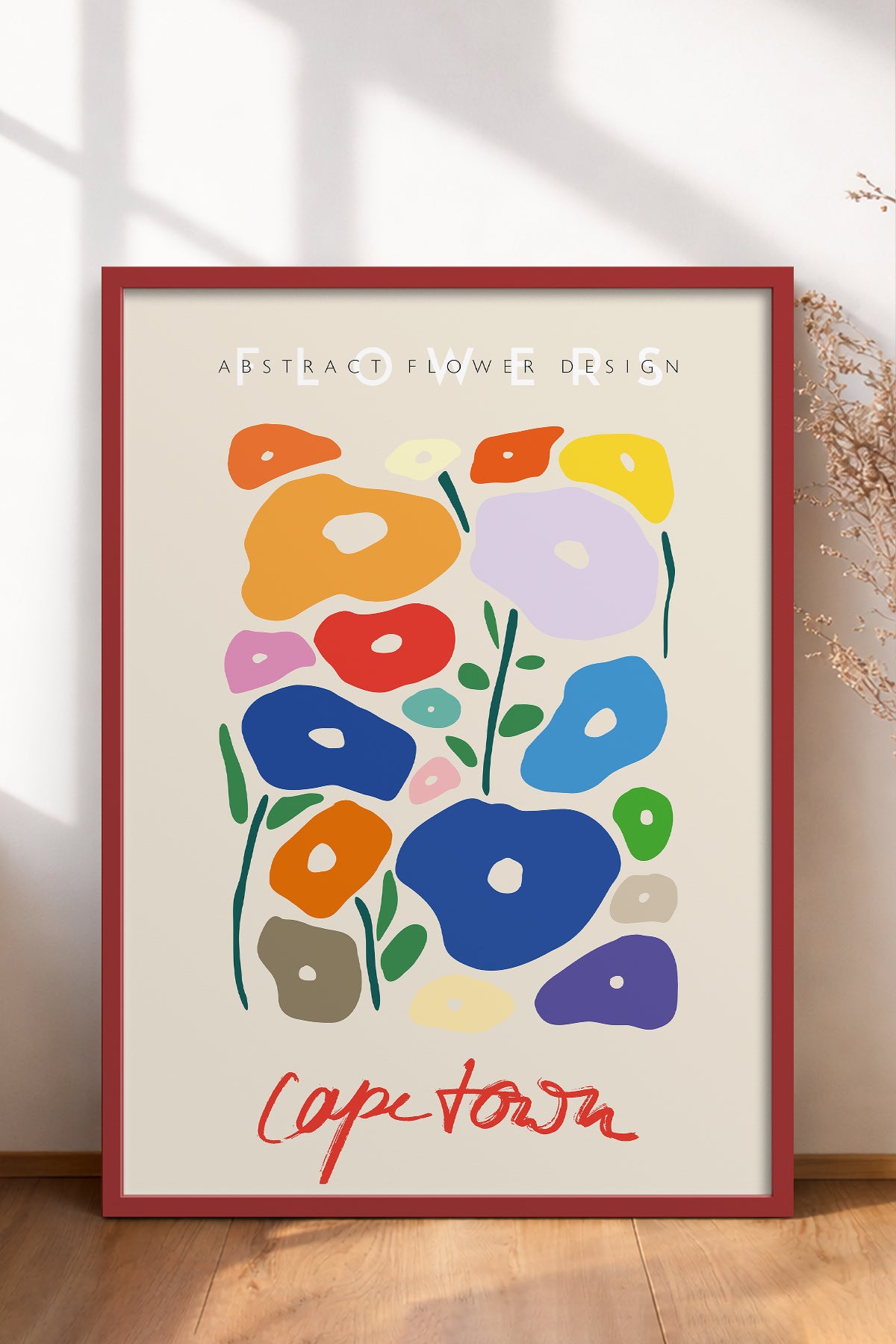 HOMEPACK Ahşap Çerçeveli Tablo Çerçeveli Poster Sanatsal Modern Duvar Dekoru ABSTRACT-79