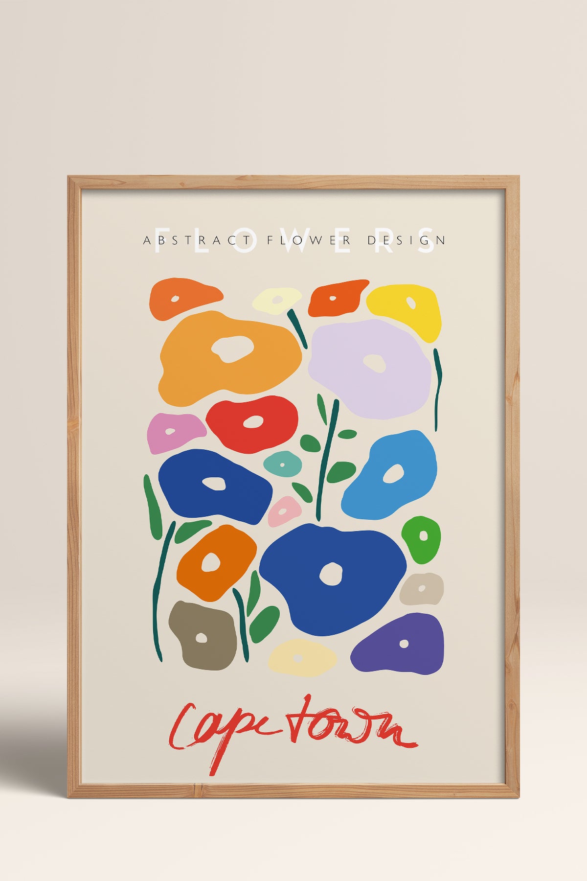 HOMEPACK Ahşap Çerçeveli Tablo Çerçeveli Poster Sanatsal Modern Duvar Dekoru ABSTRACT-79