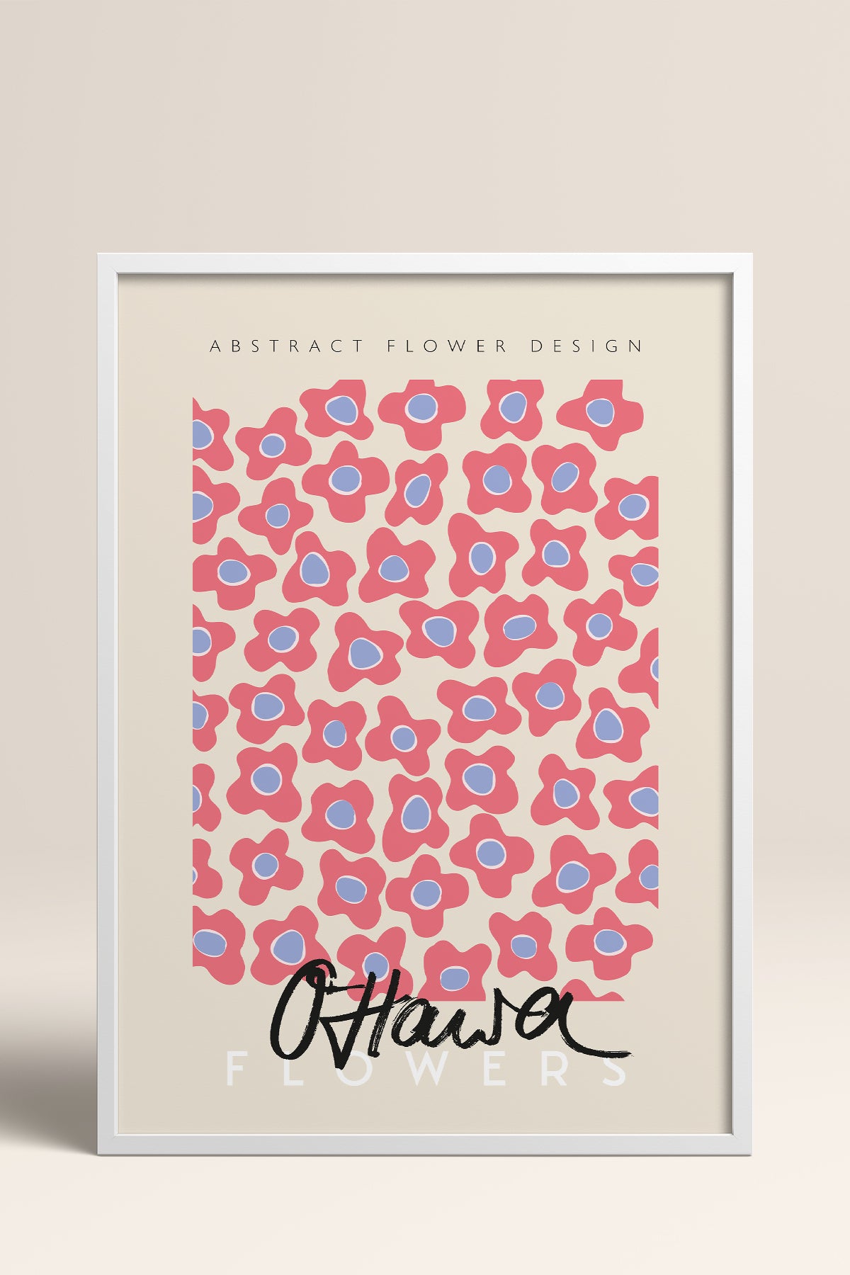 HOMEPACK Ahşap Çerçeveli Tablo Çerçeveli Poster Sanatsal Modern Duvar Dekoru ABSTRACT-81