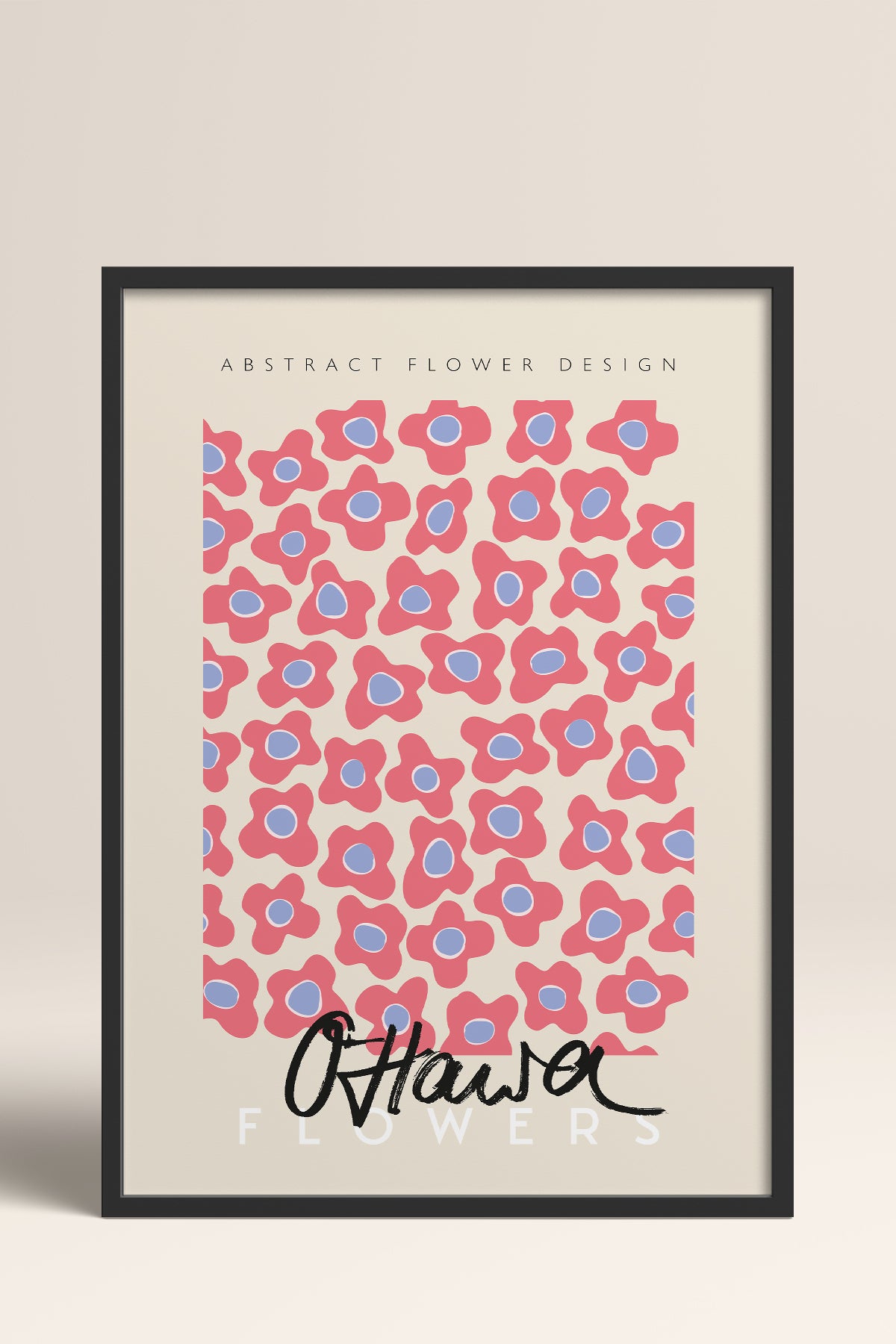 HOMEPACK Ahşap Çerçeveli Tablo Çerçeveli Poster Sanatsal Modern Duvar Dekoru ABSTRACT-81