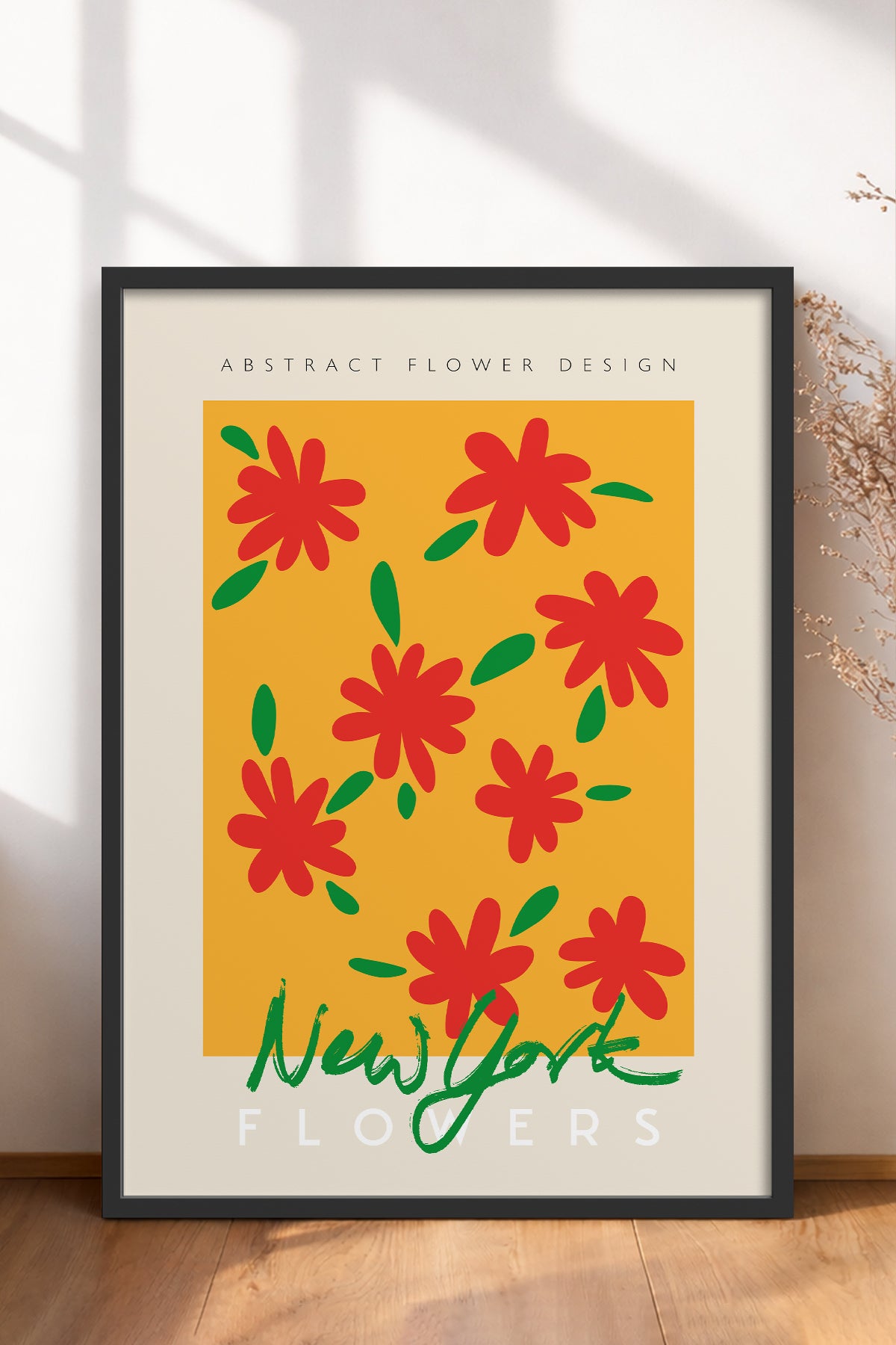 HOMEPACK Ahşap Çerçeveli Tablo Çerçeveli Poster Sanatsal Modern Duvar Dekoru ABSTRACT-82