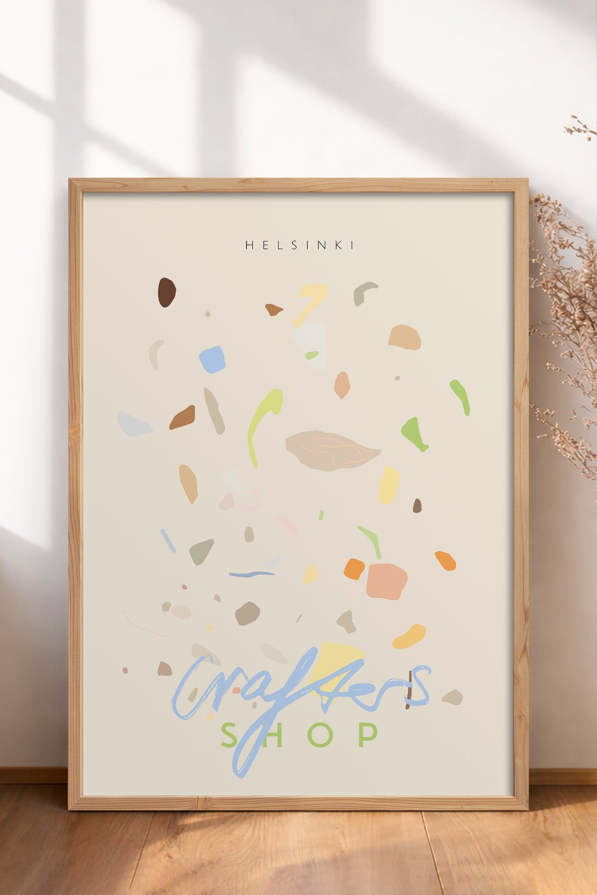 HOMEPACK Ahşap Çerçeveli Tablo Çerçeveli Poster Sanatsal Modern Duvar Dekoru ABSTRACT-83