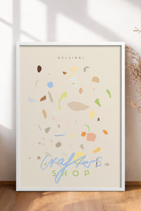 HOMEPACK Ahşap Çerçeveli Tablo Çerçeveli Poster Sanatsal Modern Duvar Dekoru ABSTRACT-83