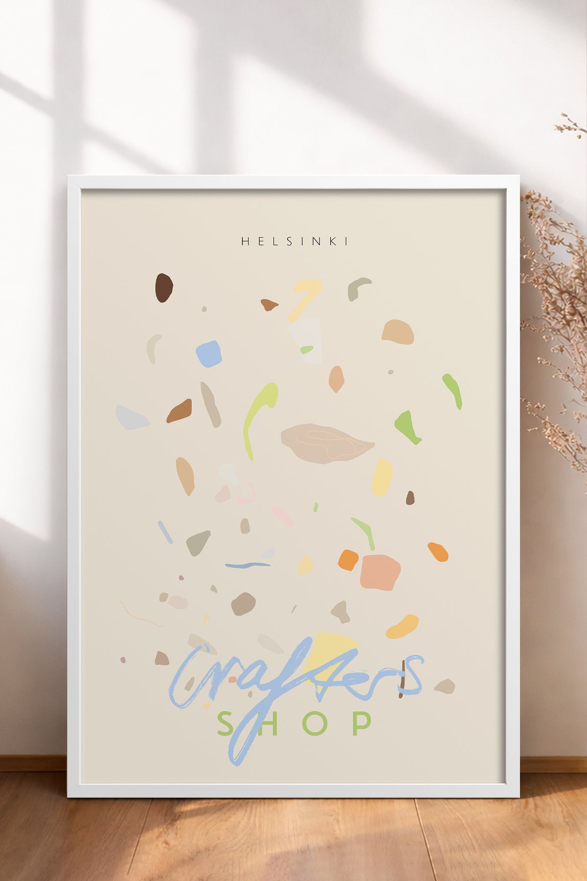 HOMEPACK Ahşap Çerçeveli Tablo Çerçeveli Poster Sanatsal Modern Duvar Dekoru ABSTRACT-83