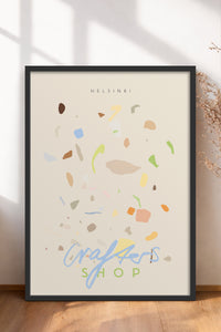 HOMEPACK Ahşap Çerçeveli Tablo Çerçeveli Poster Sanatsal Modern Duvar Dekoru ABSTRACT-83