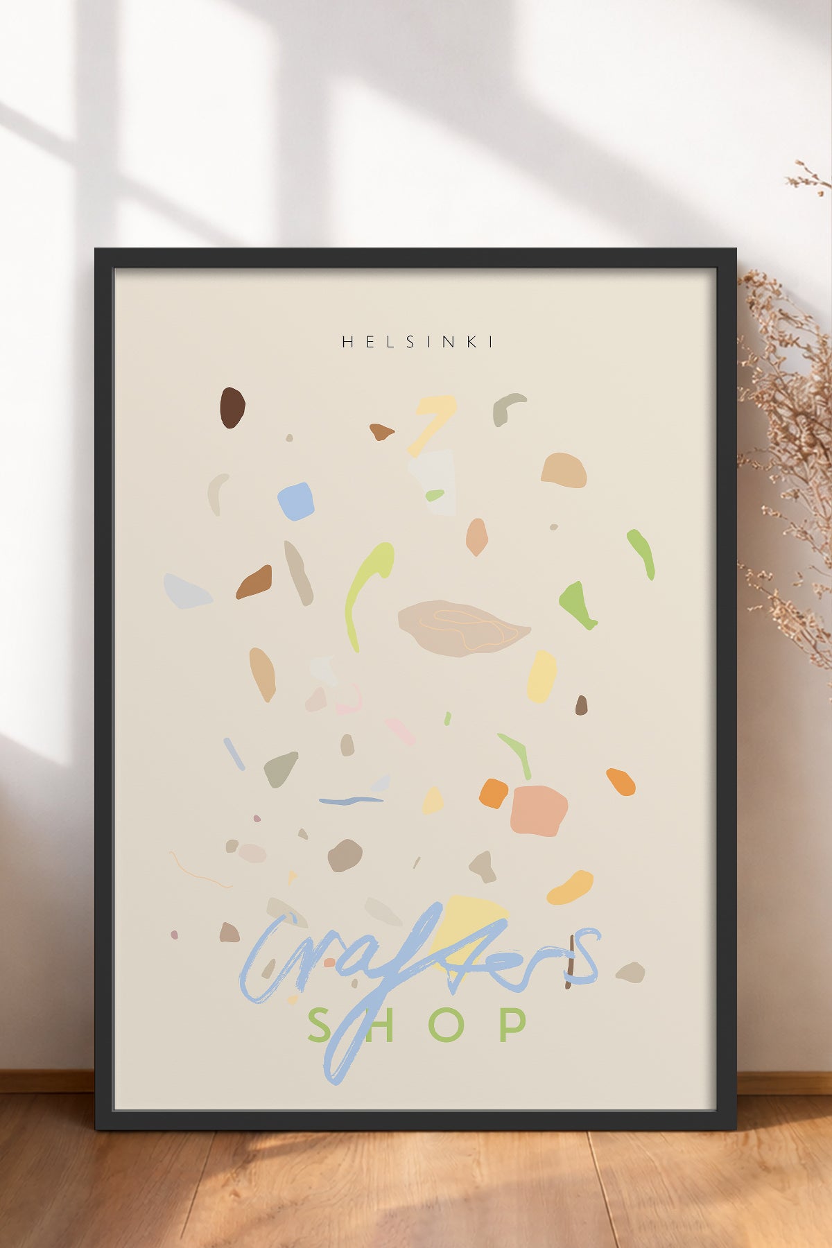 HOMEPACK Ahşap Çerçeveli Tablo Çerçeveli Poster Sanatsal Modern Duvar Dekoru ABSTRACT-83